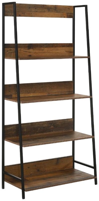 Alpena Shelving Unit - Wide - Open - Rustic Oak