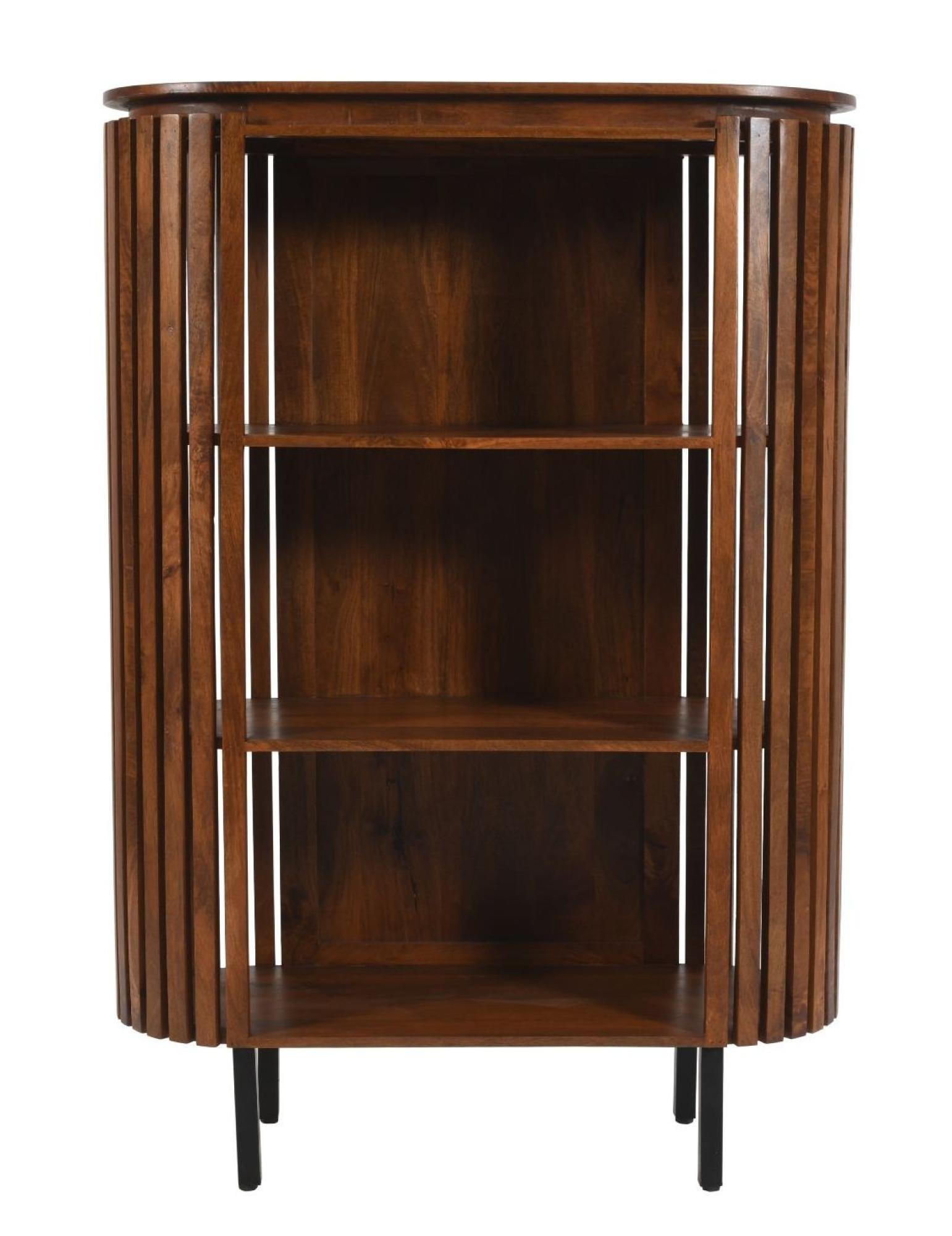 Amber Bookcase - Slatted - Mango Wood