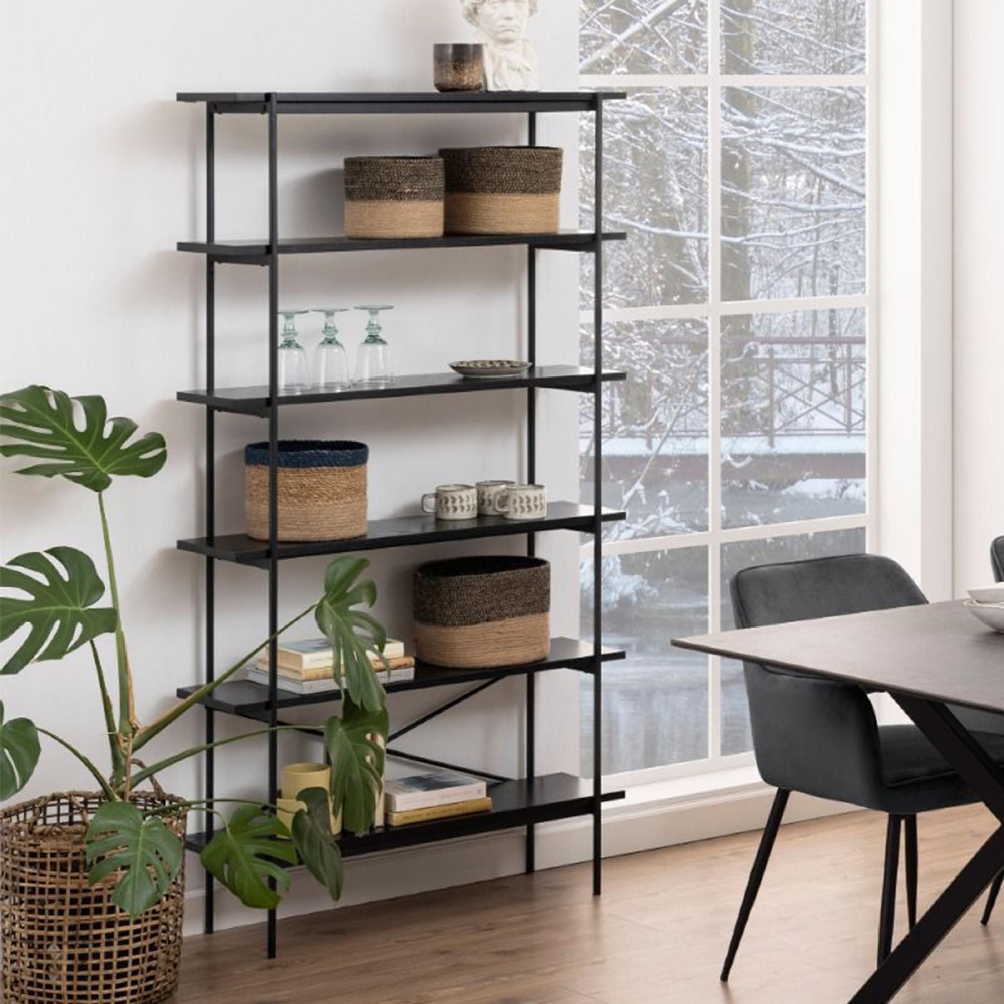 Angus Shelving Unit - Black Ash
