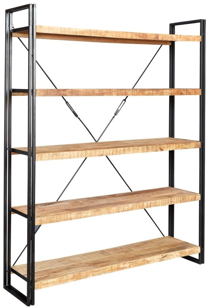 Bhuj Shelving Unit - Wide - Industrial Style Wooden