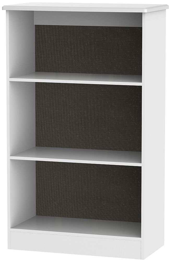 Camden Bookcase - with 2 Shelves - White Gloss