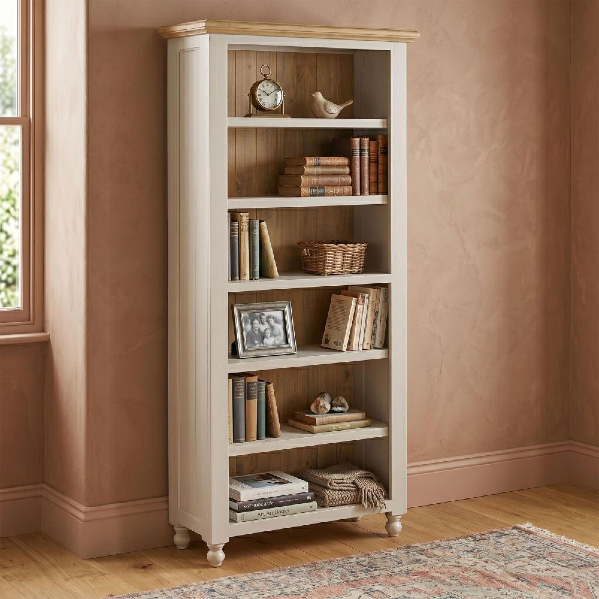Chateau Bookcase - Large - Grey Painted - Pine