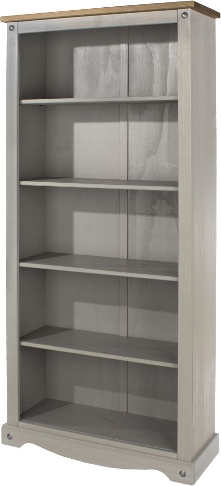 Corona Tall Bookcase - Grey Mexican Pine