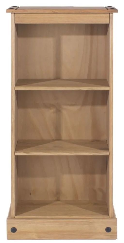 Corona Low Narrow Bookcase - Pine Mexican