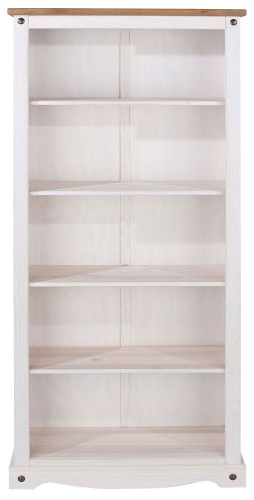 Corona Tall Bookcase - White Mexican Pine