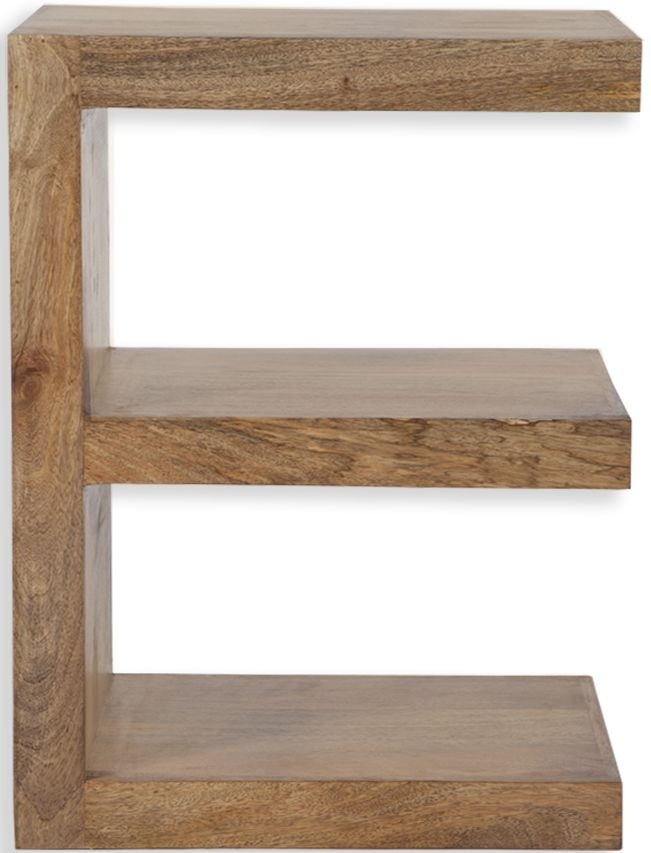 Cuban Shelving Unit - E Shape - Natural Mango Wood