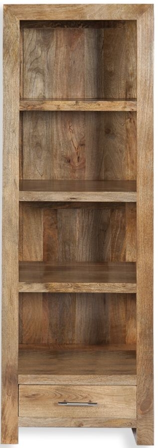 Cuban Bookcase - Narrow - Natural Mango Wood