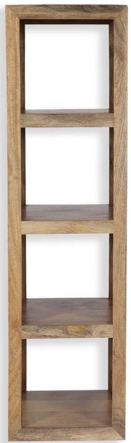 Cuban Storage Unit - 4 Hole - Vertical - Natural Mango Wood