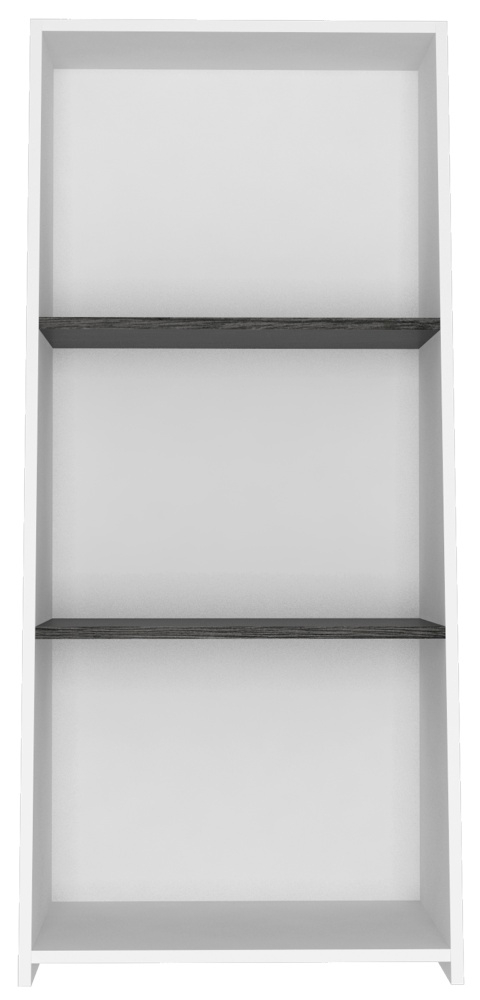 Dallas Low Bookcase - White and Grey