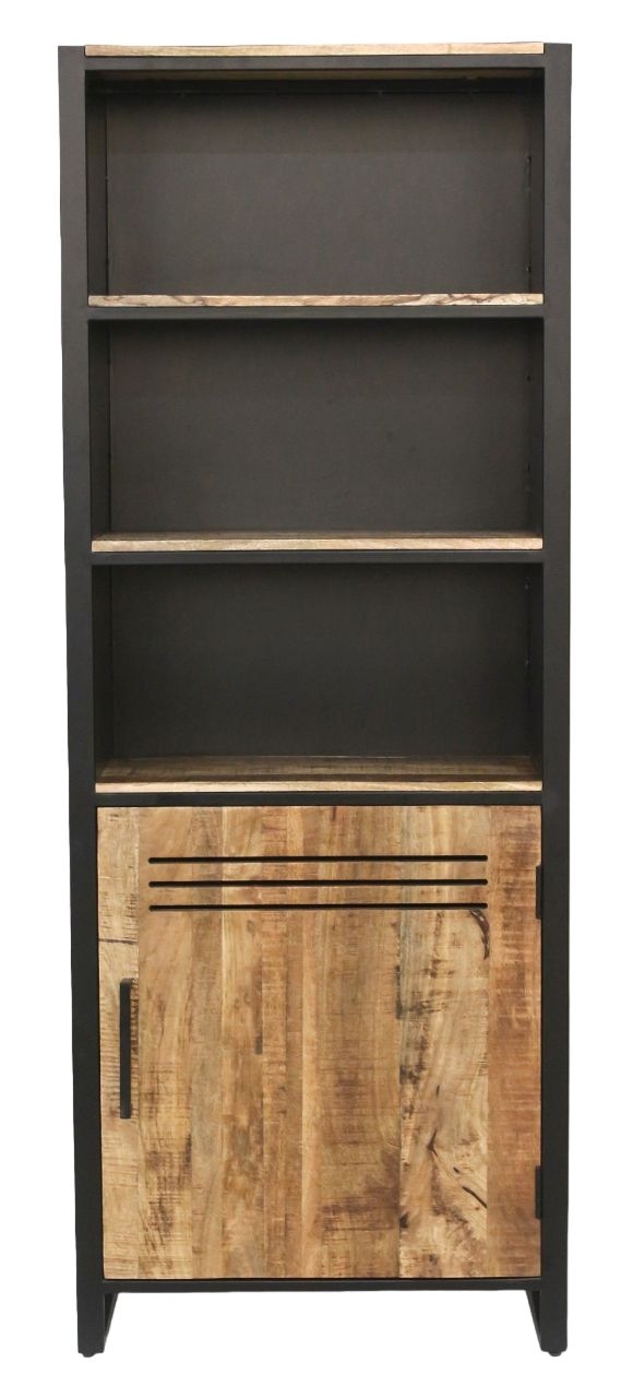 Frais Bookcase - with Cupboard - Industrial Mango Wood
