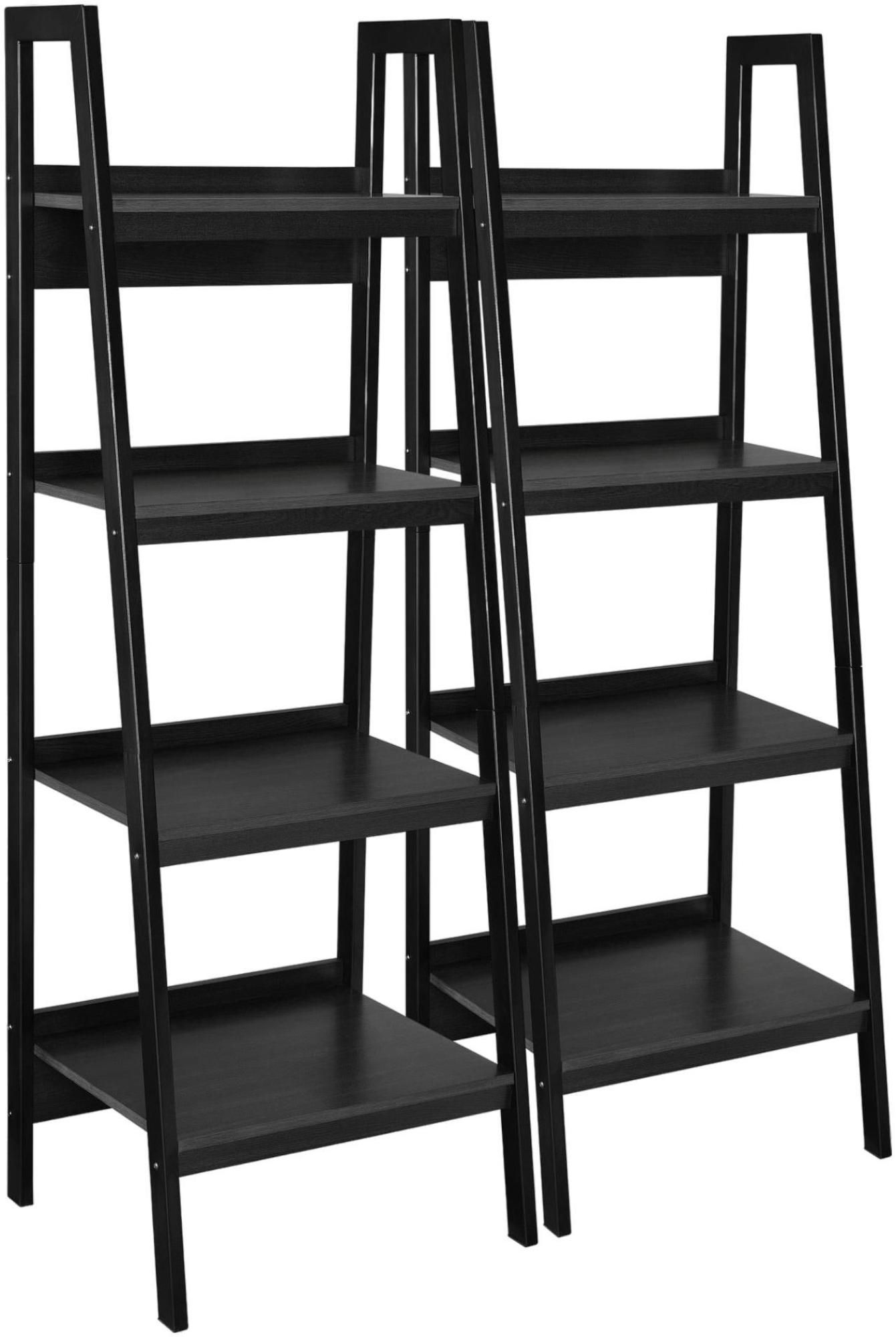 Lawrence Ladder Bookshelf - Black - 9482096UK