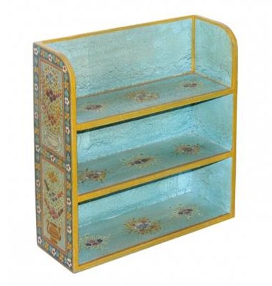 Neral Bookcase - with 2 Shelves - Hand Painted