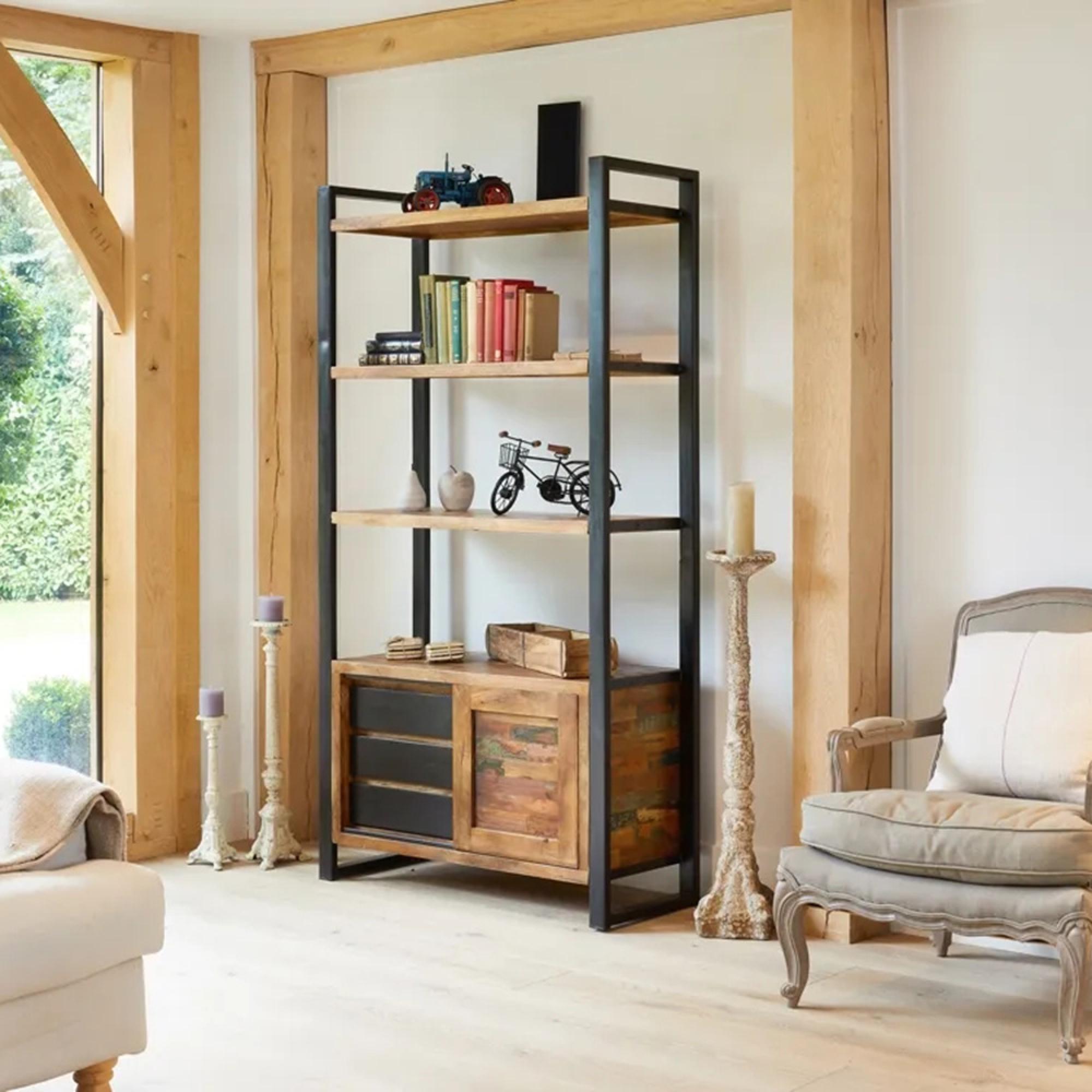 Urban Chic Reclaimed Large Bookcase - Storage