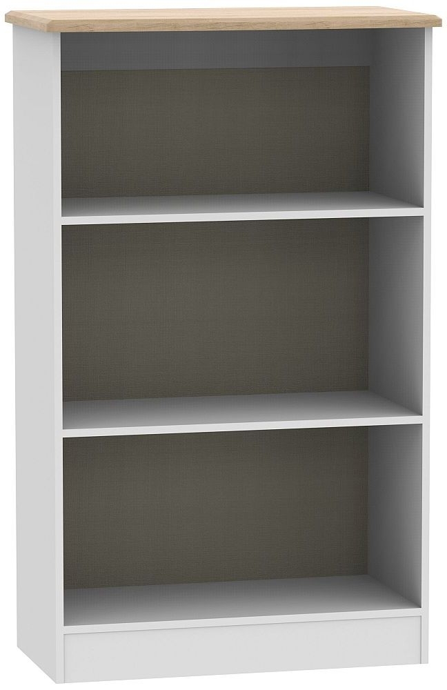 Victoria Bookcase - Grey and Riviera Oak