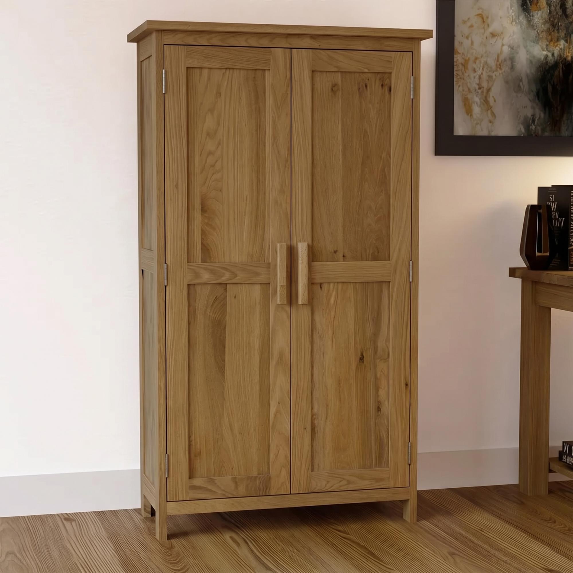 Opus CD and DVD Cupboard - 2 Door - Oak