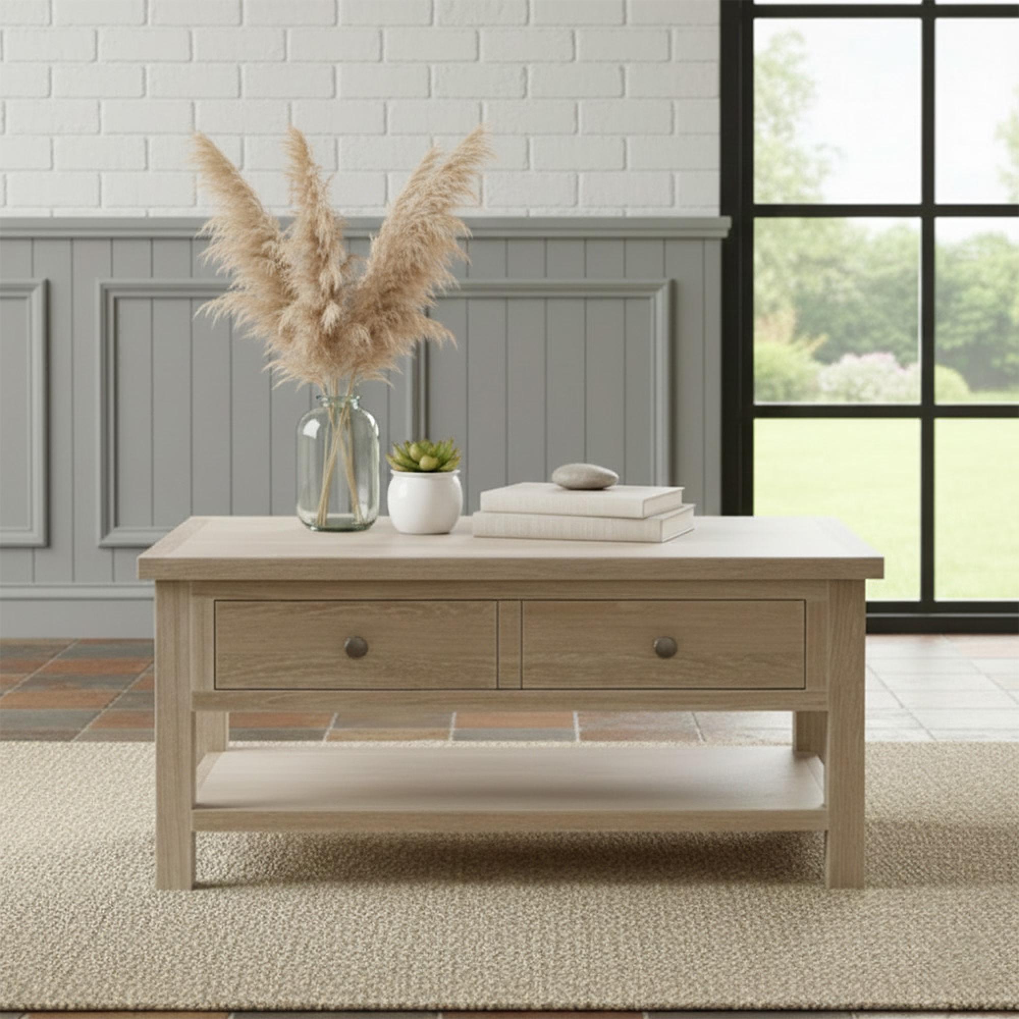 Modern Country Oak - Storage Coffee Table