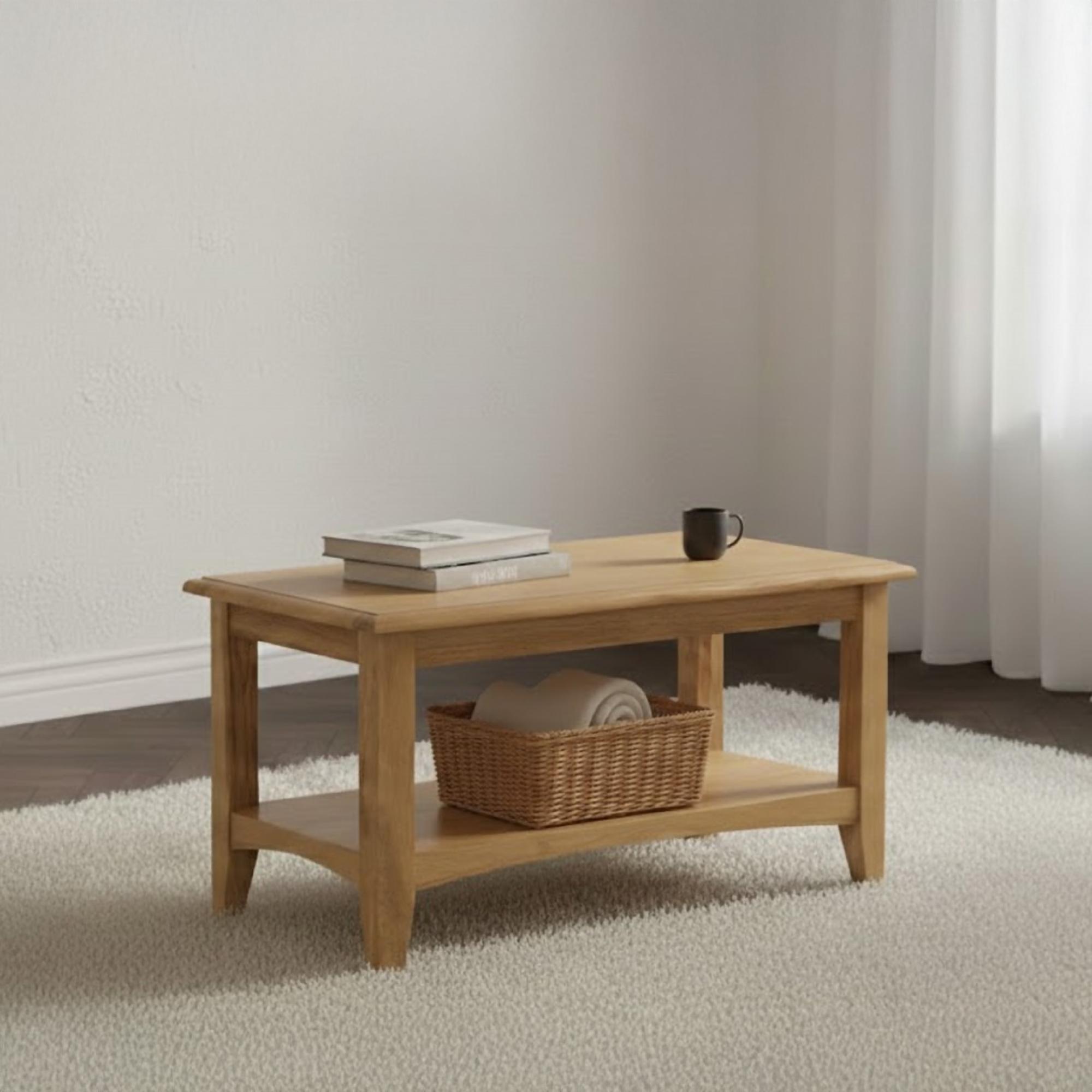 Kilkenny Coffee Table - with Shelf - Oak