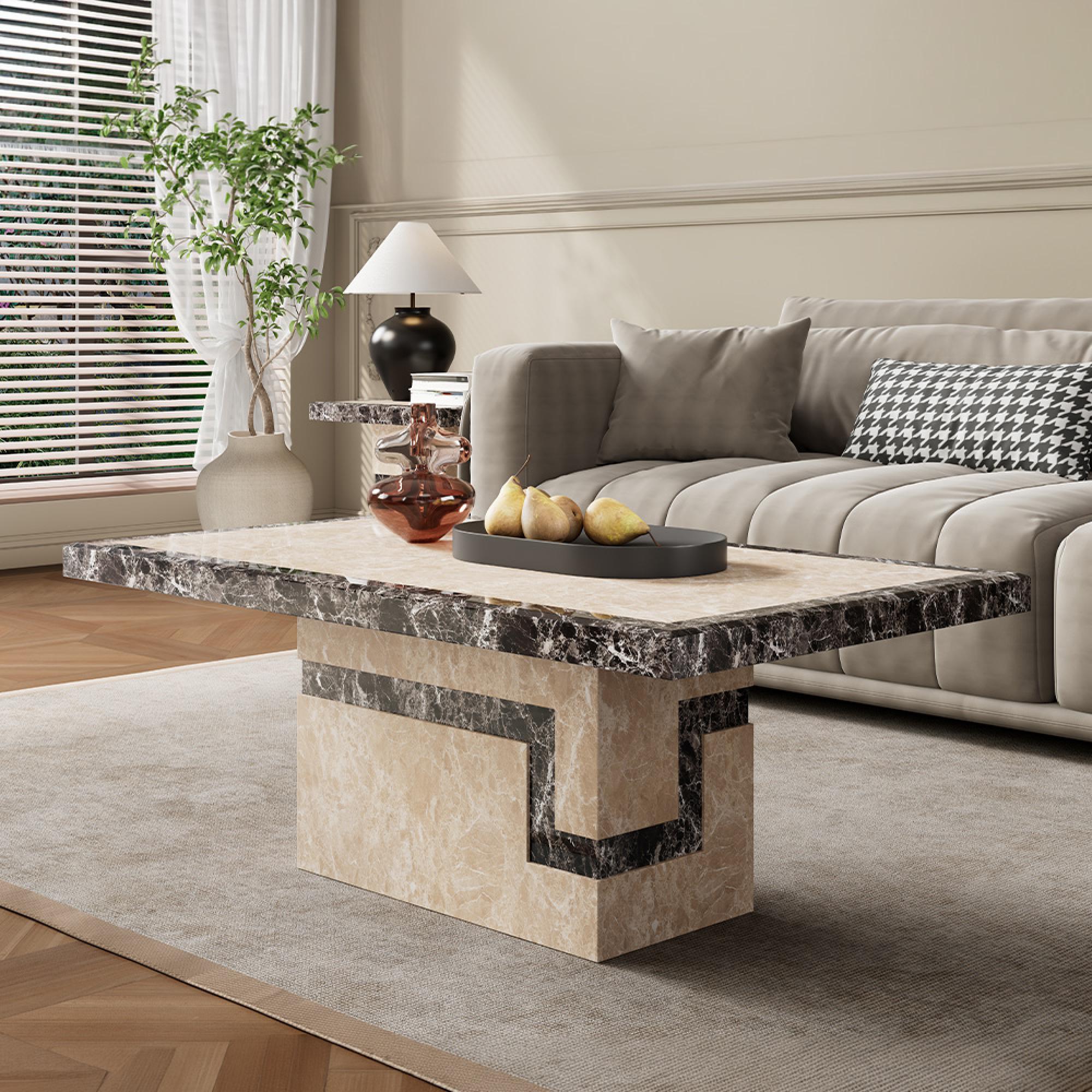 Venice Coffee Table - Cream Marble