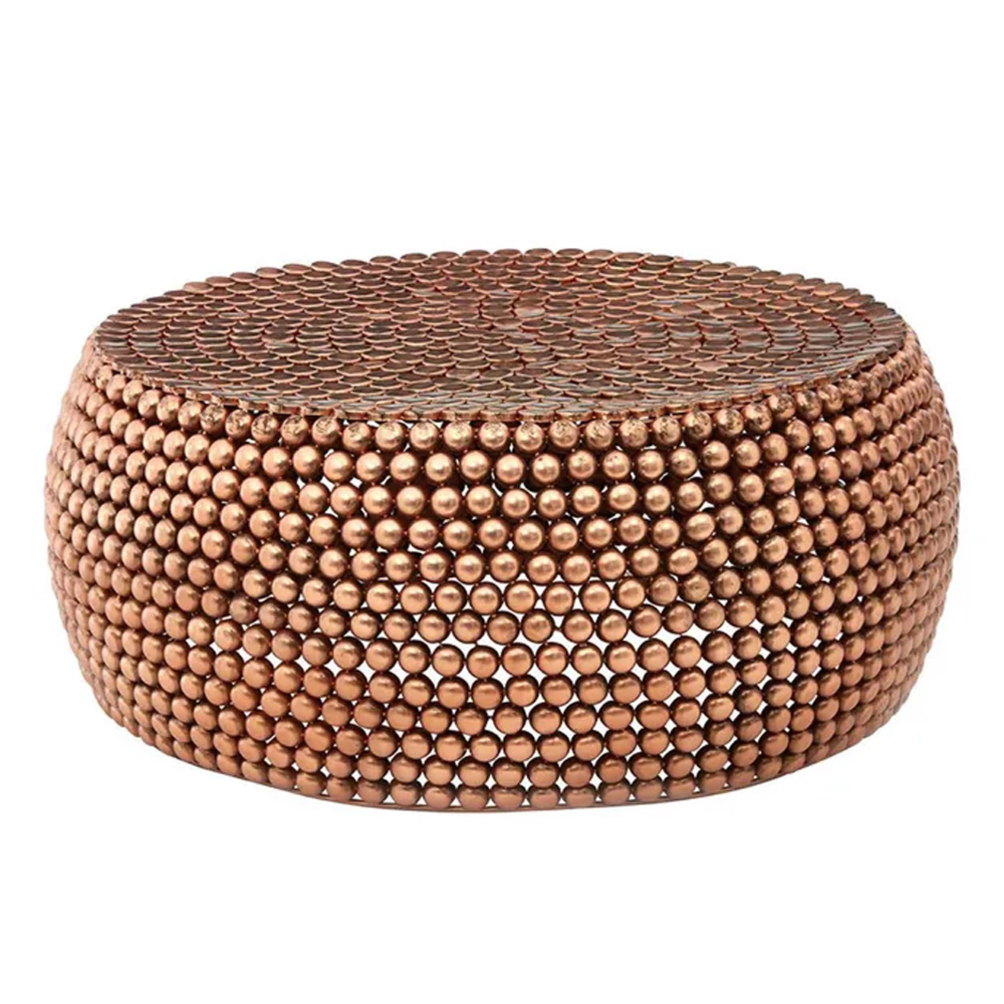 Clearance - Templar Coffee Table - Round - Copper Beaded - FSS16480