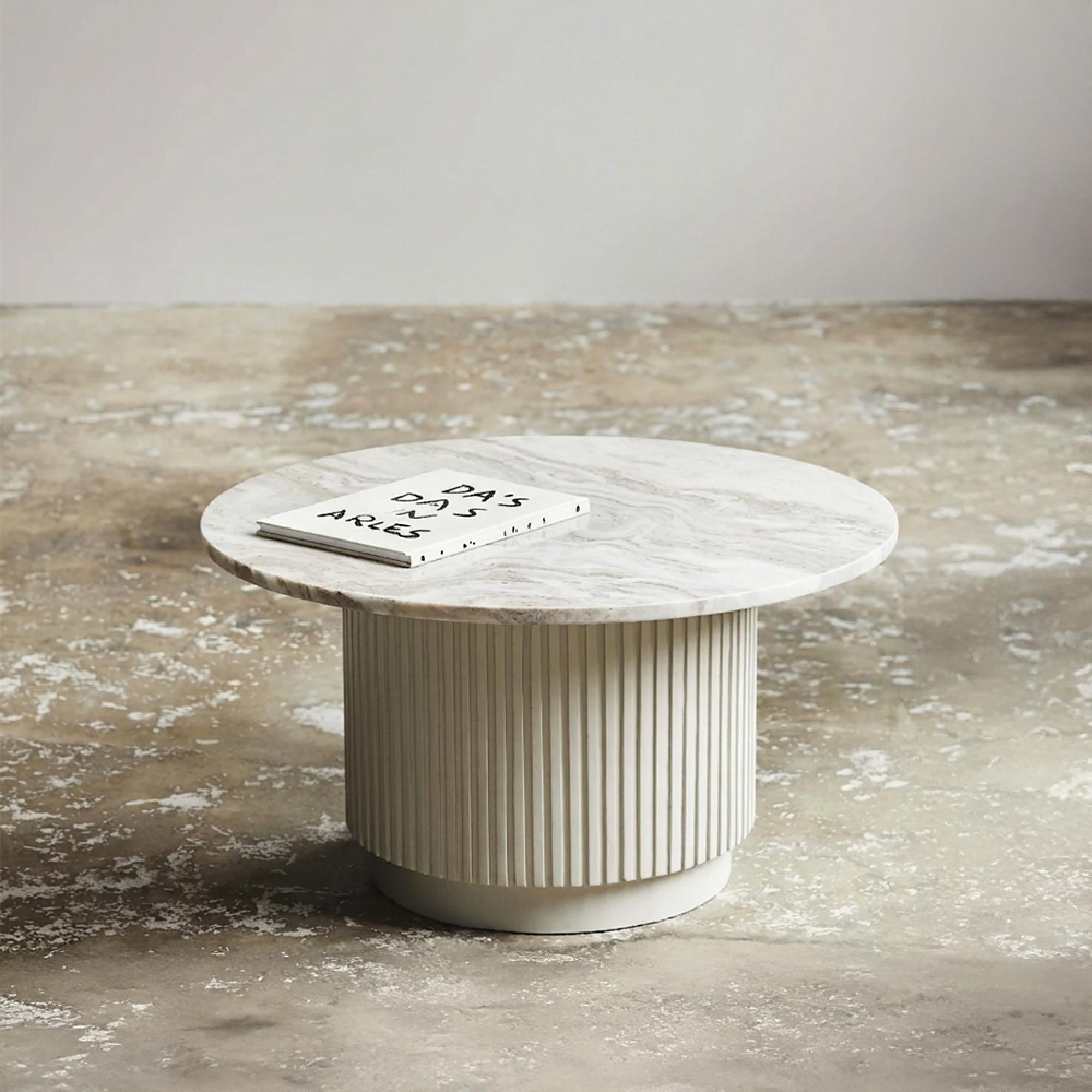 Erie Coffee Table - Round - Ivory Marble