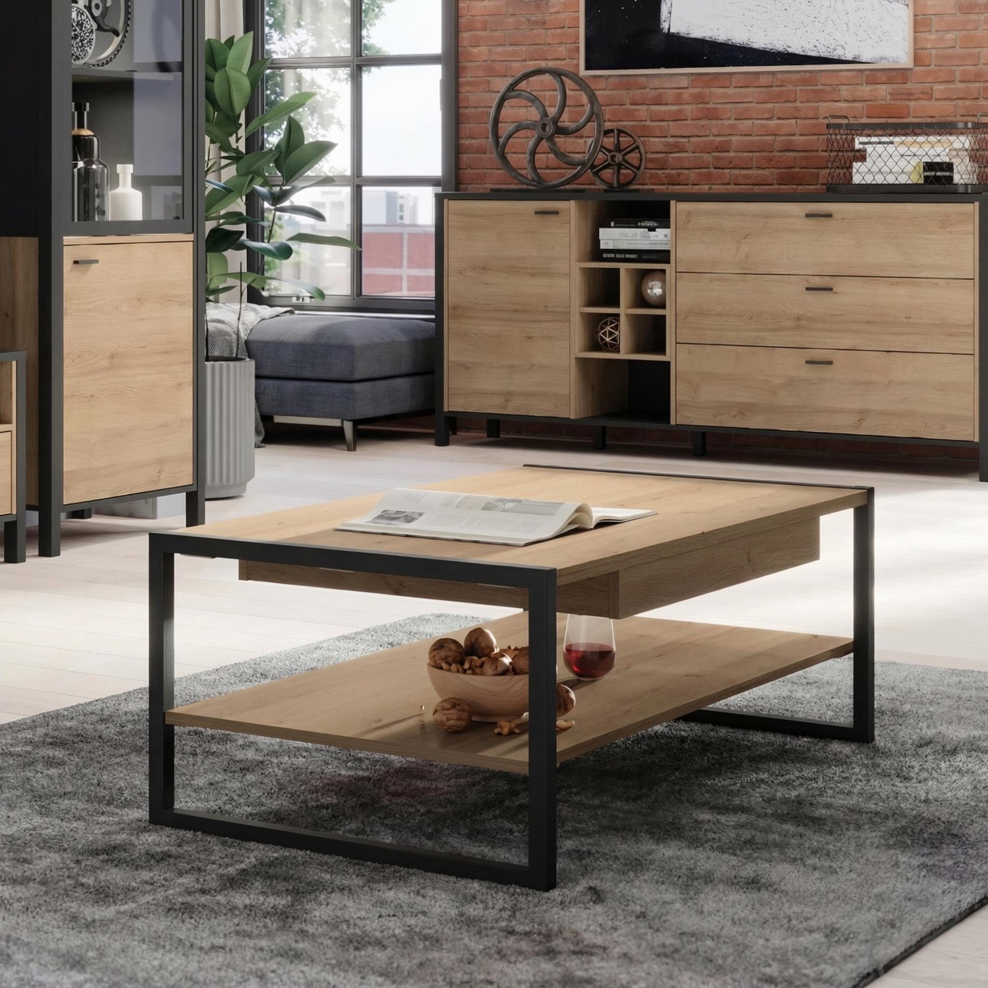 High Rock Coffee Table - 1 Drawer - Oak