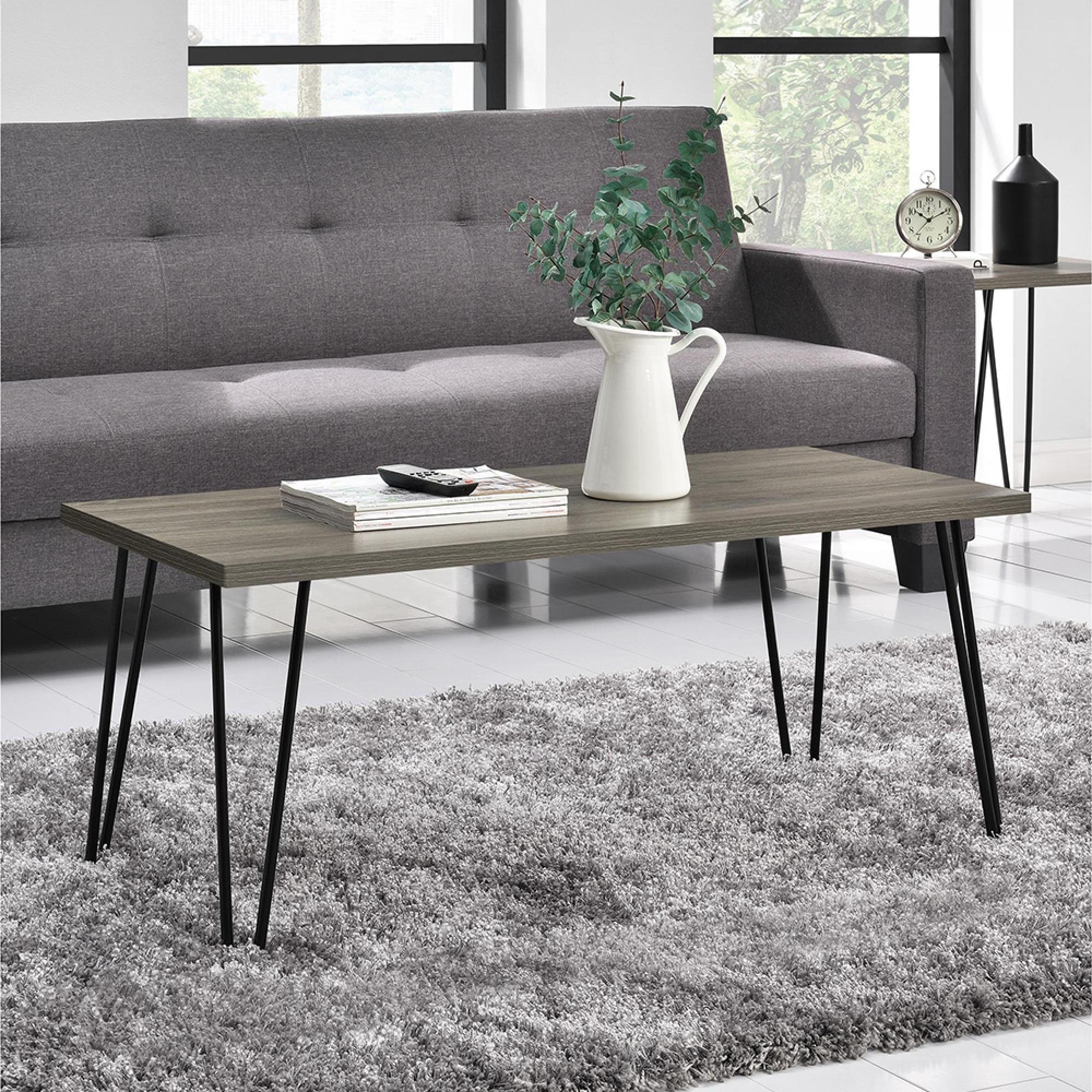 Owen Retro Coffee Table - Rustic Oak - 5067496COMUK