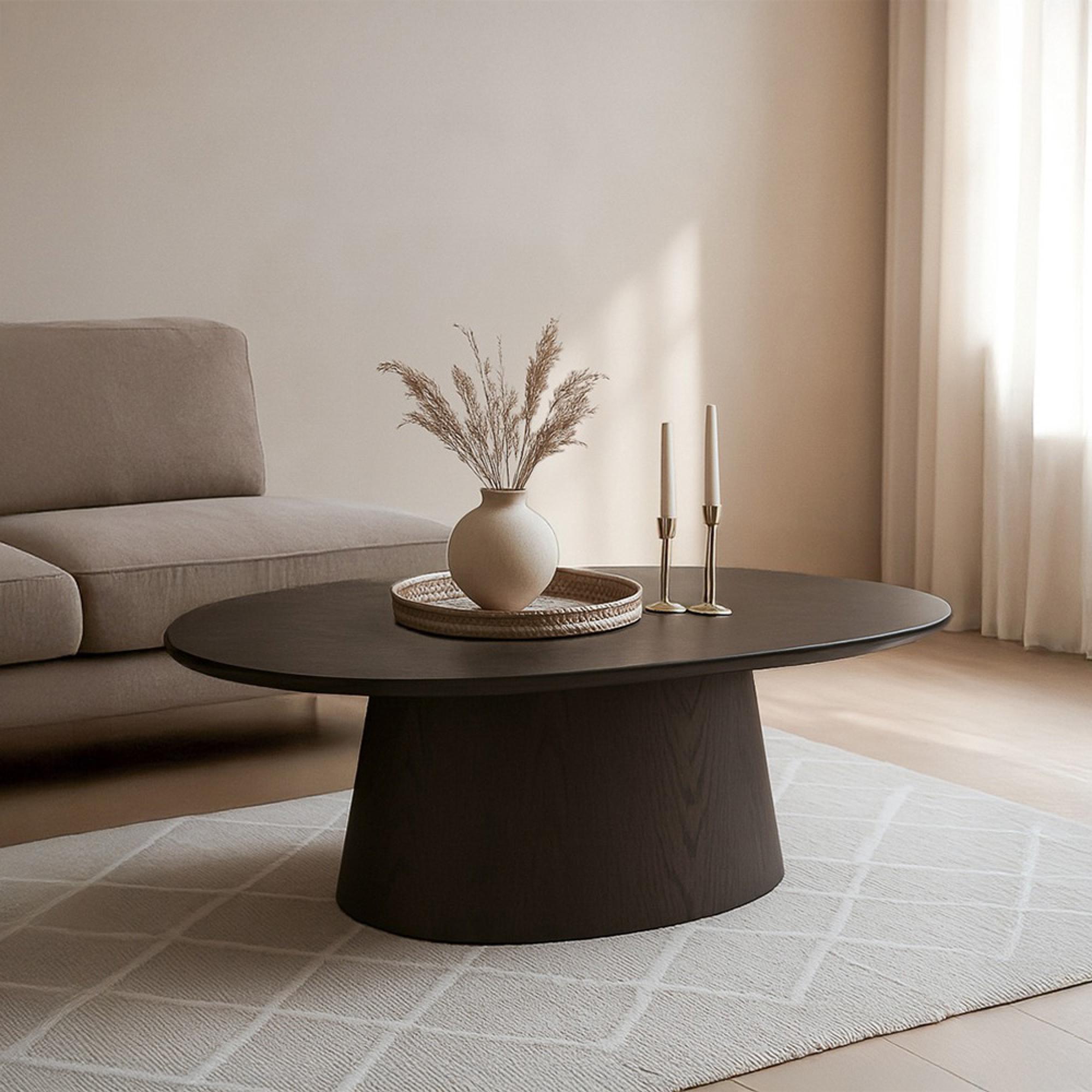 Novero Coffee Table - Oval - Espresso Oak