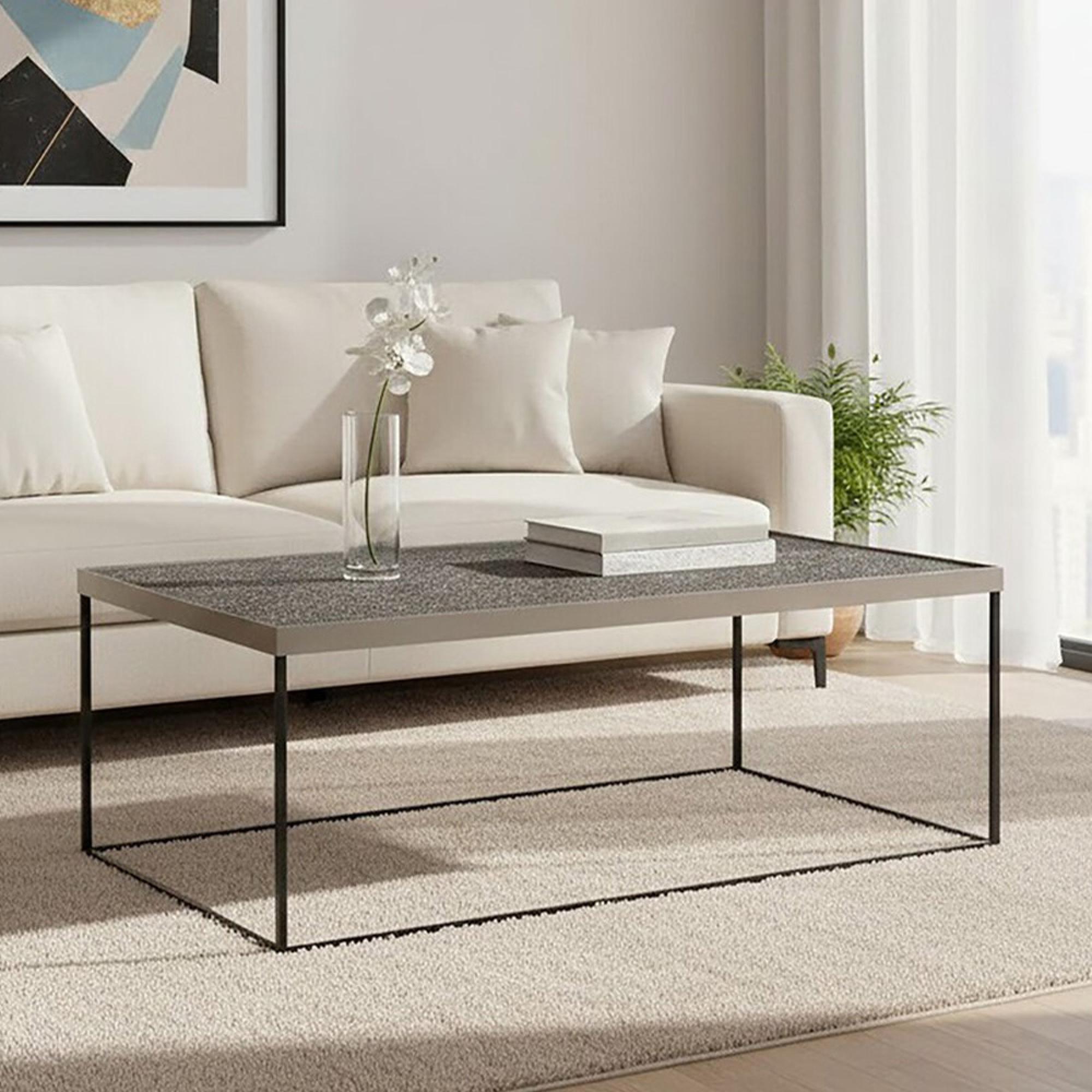 Akola Coffee Table - Glass and Silver