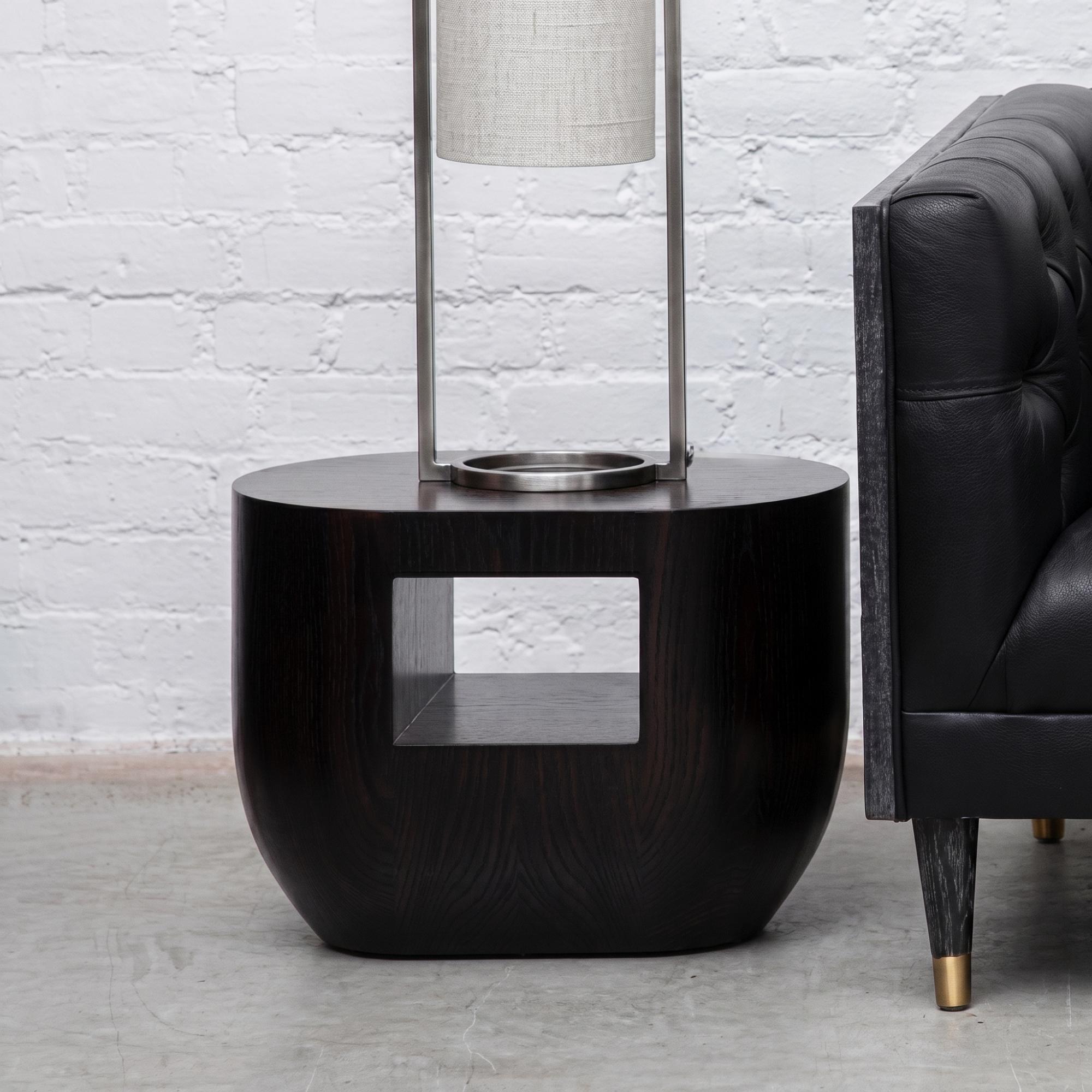 Gabelle Coffee Table - Oval - Small - Dark Bamboo Wood