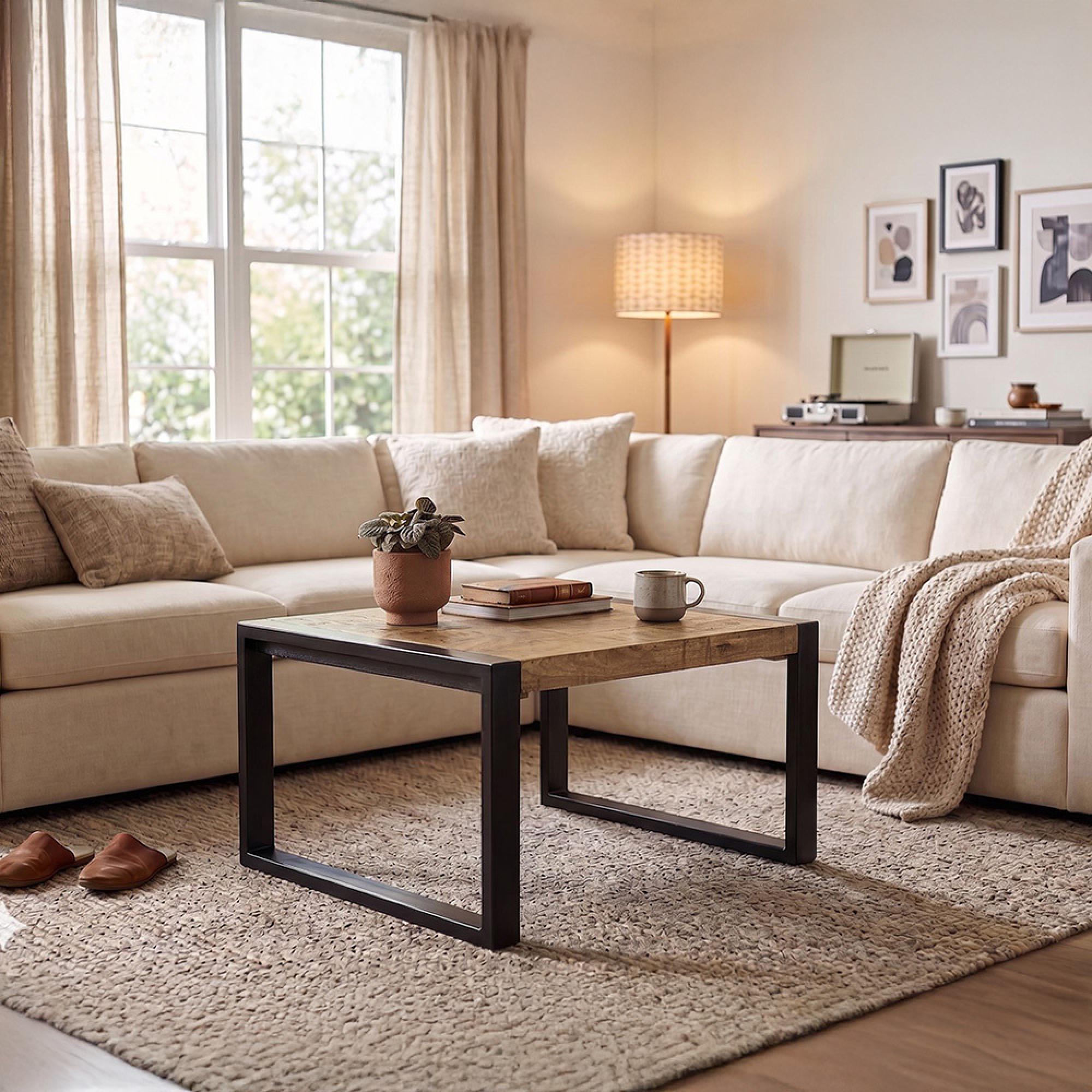 Nairobi Coffee Table - Square - Natural - Rustic Mango Wood