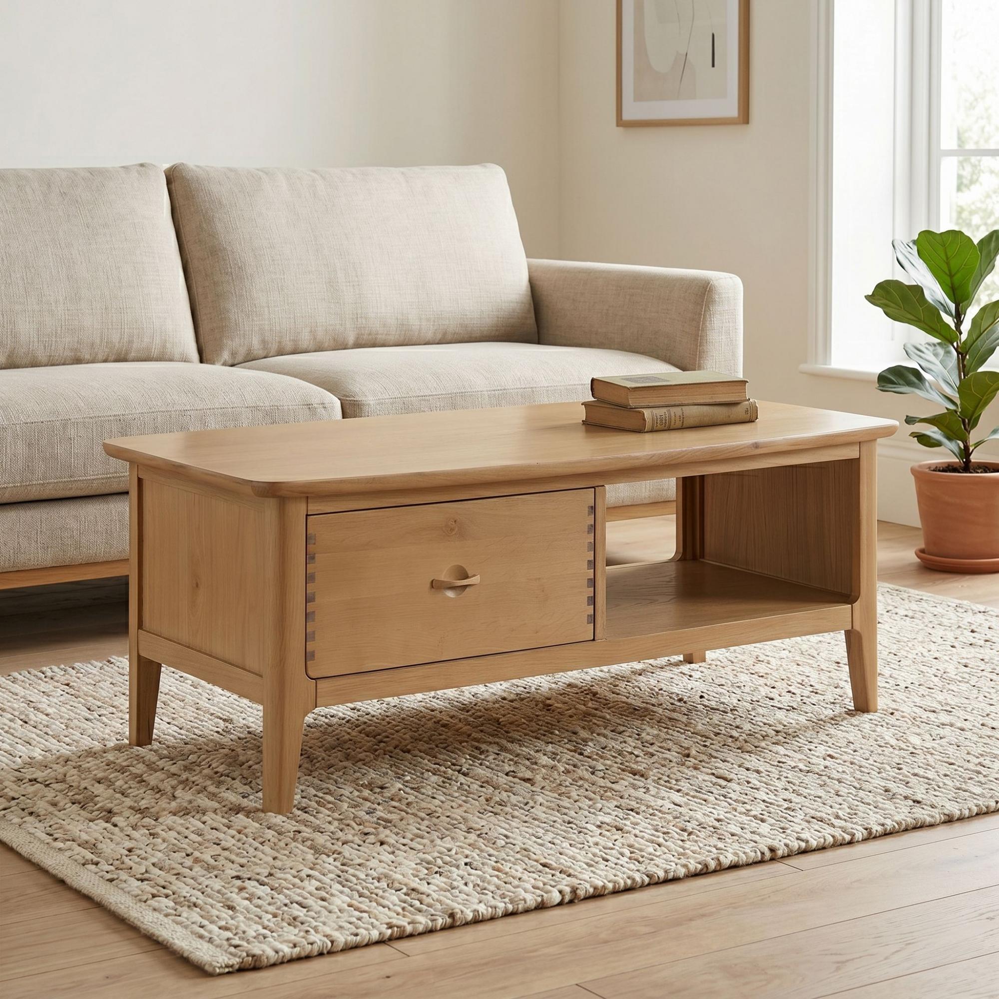 Cotswold Oak Storage Coffee Table - Natural