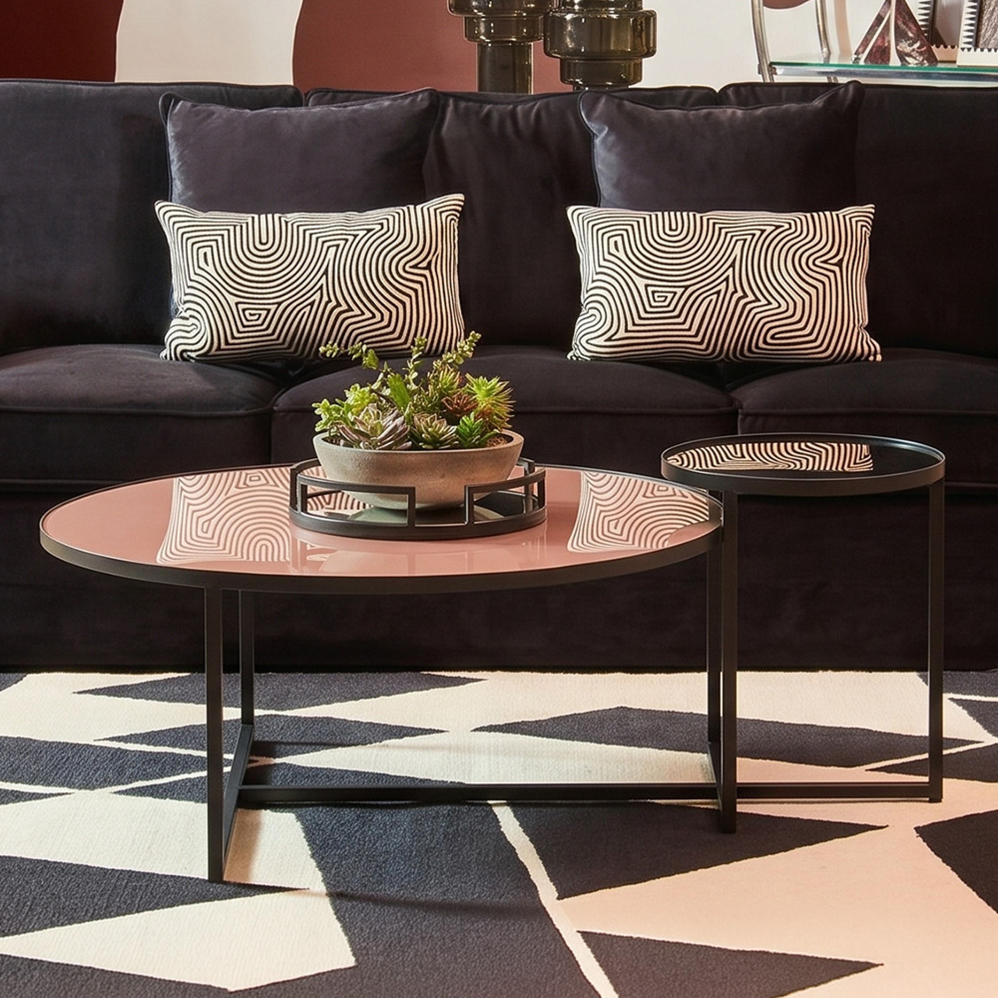 Cercle Coffee Table - 2 Tier - Round - Smoked Mirrored