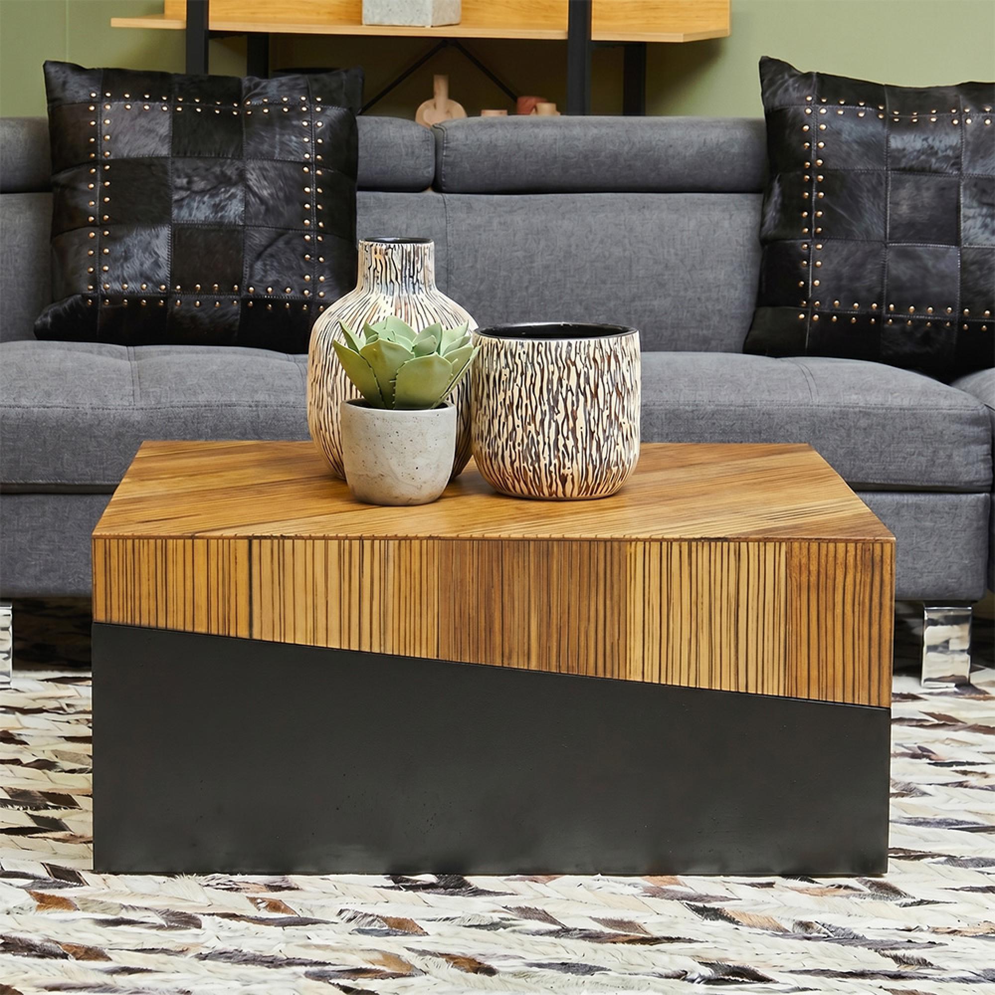 Gabor Coffee Table - Large - Square - Natural Bamboo
