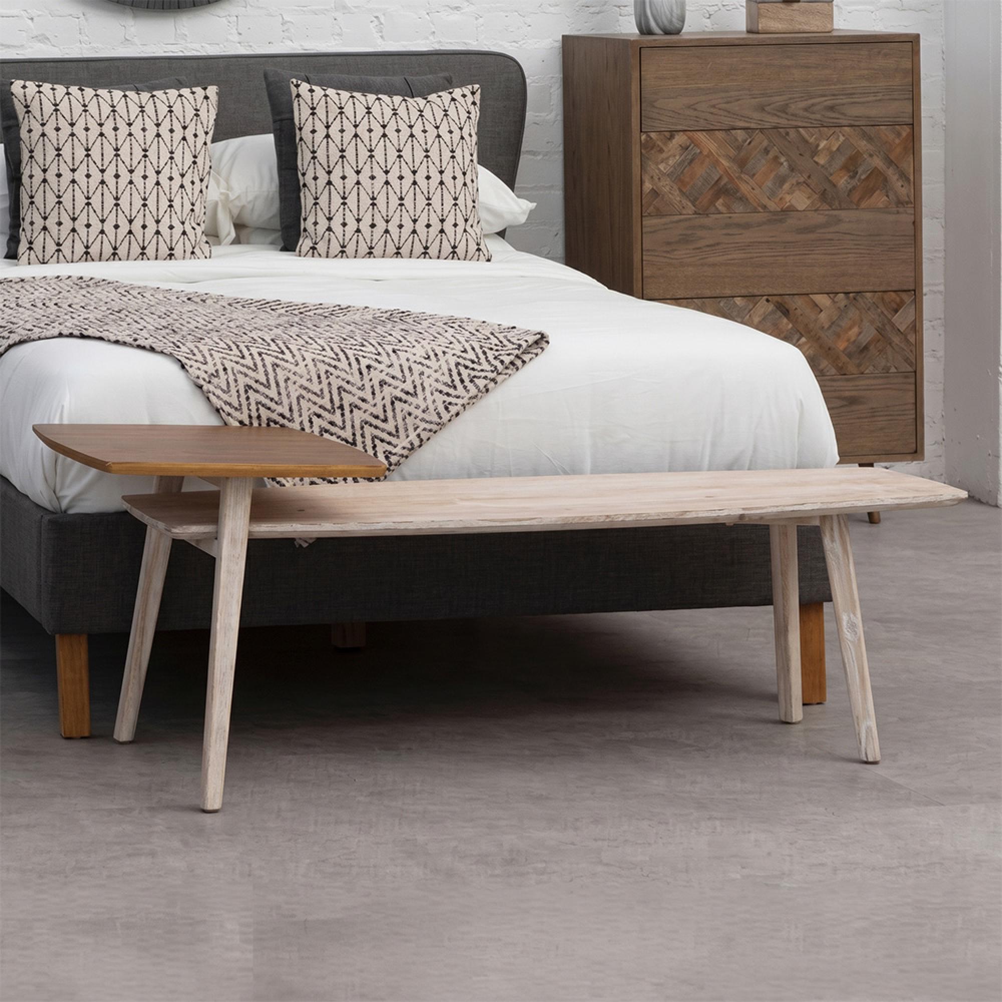 Kyra Coffee Table - 2 Tier - Natural Elm Wood