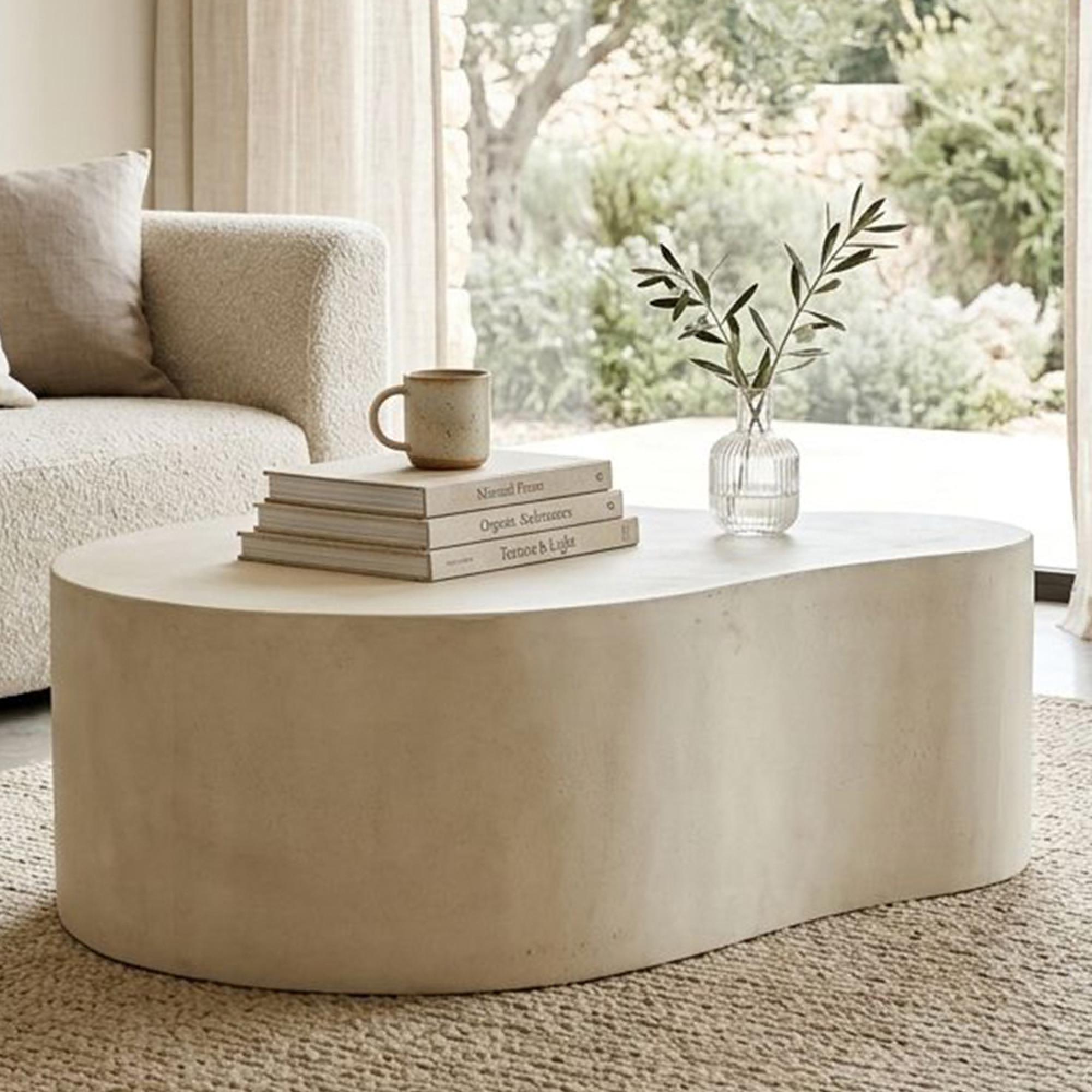 Brix Organic Coffee Table - Abstract - Large - Sandy - Concrete