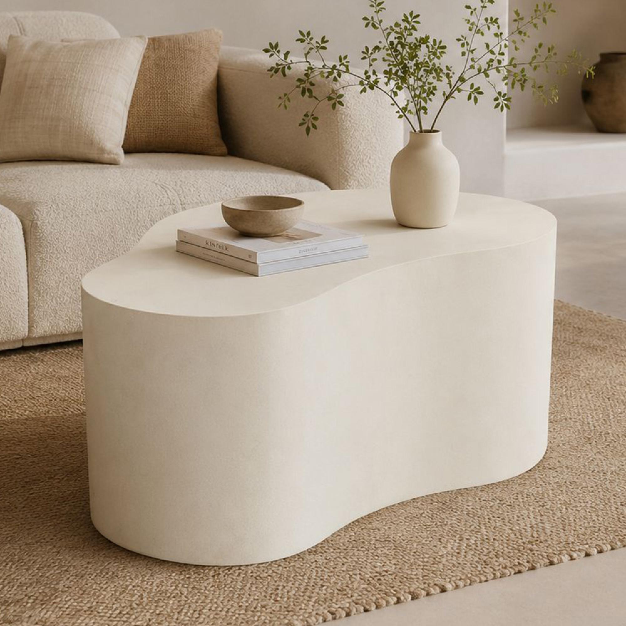 Brix Organic Coffee Table - Abstract - Medium - Sandy - Concrete