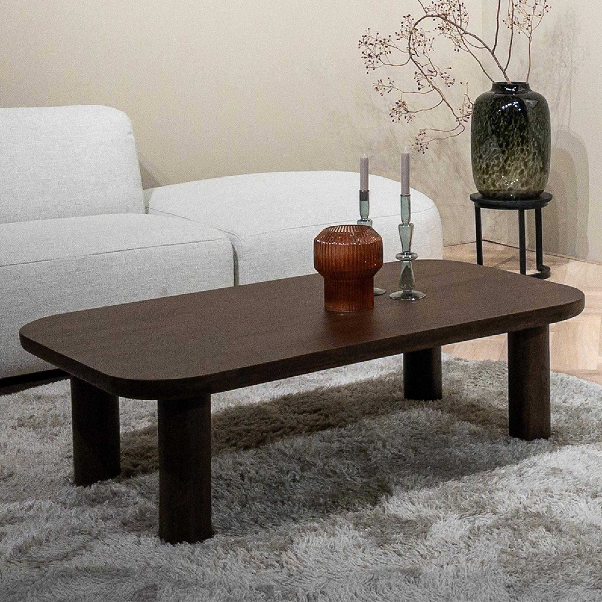 Brix Badou Coffee Table - Low - Chestnut - Mango Wood