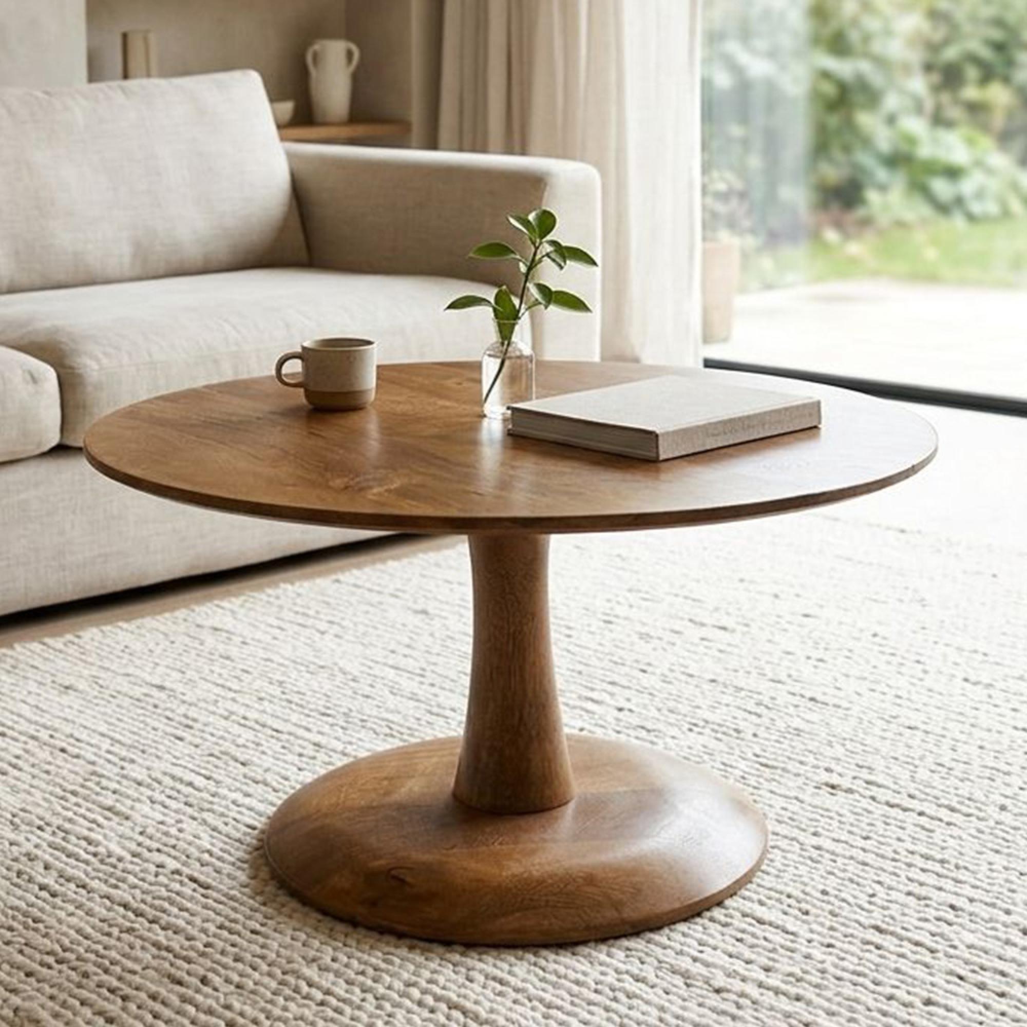Brix Vivian Coffee Table - Round - Natural - Mango Wood