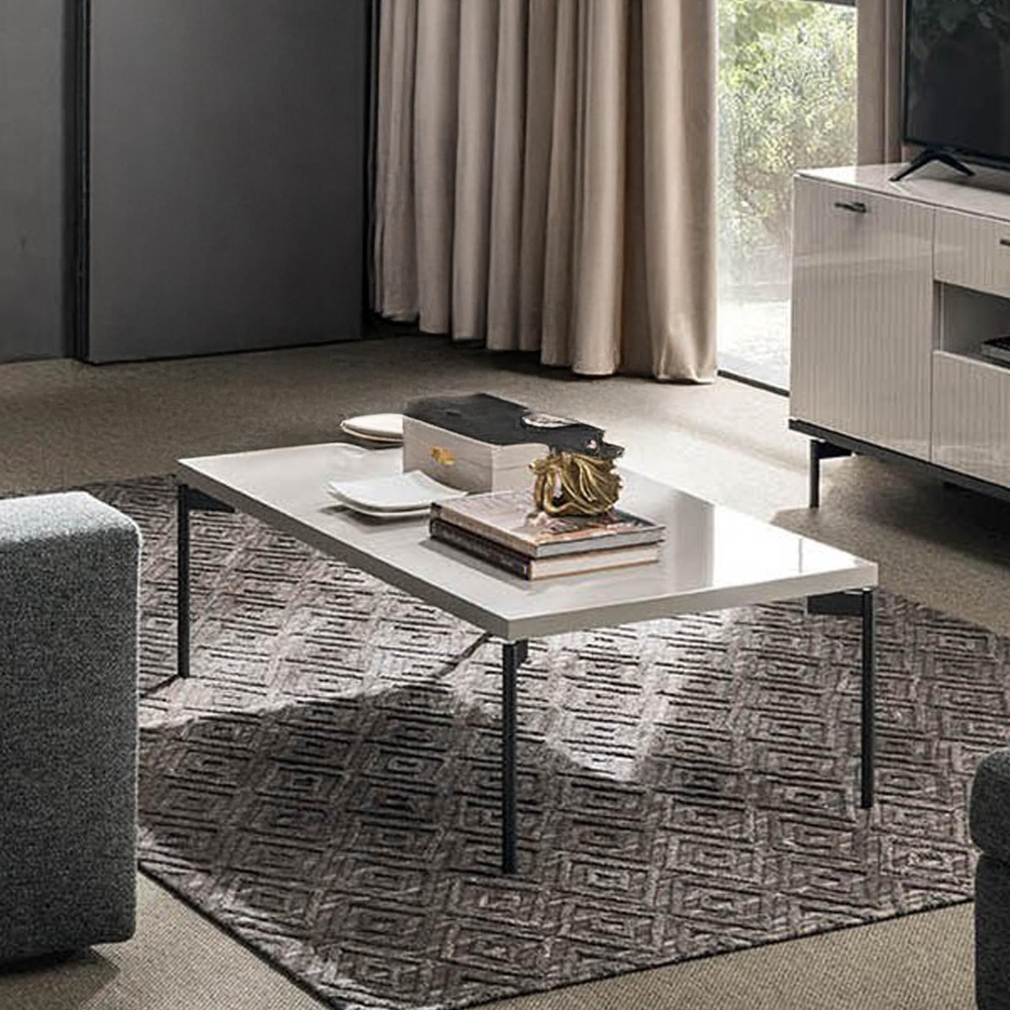 Claire Coffee Table - Pearl Line Eco Veneer High Gloss and Black