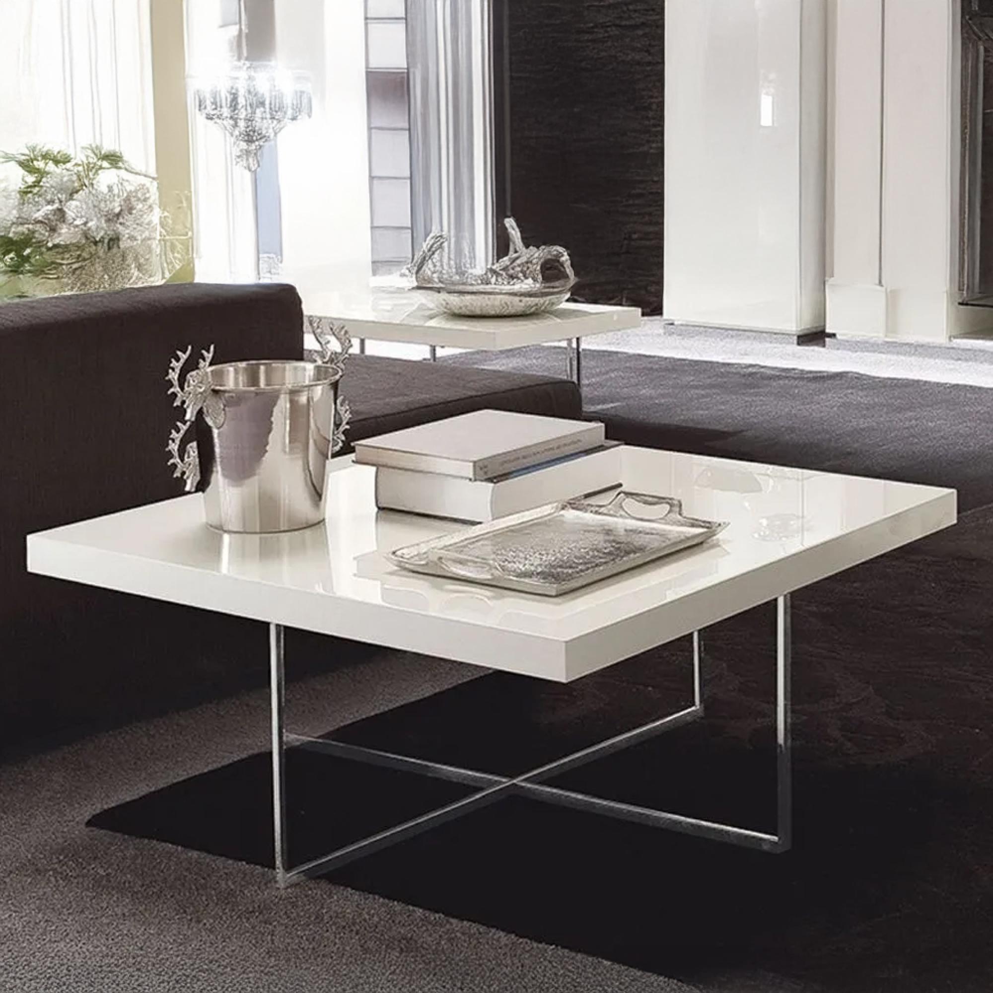 Canova Square Coffee Table - White Gloss