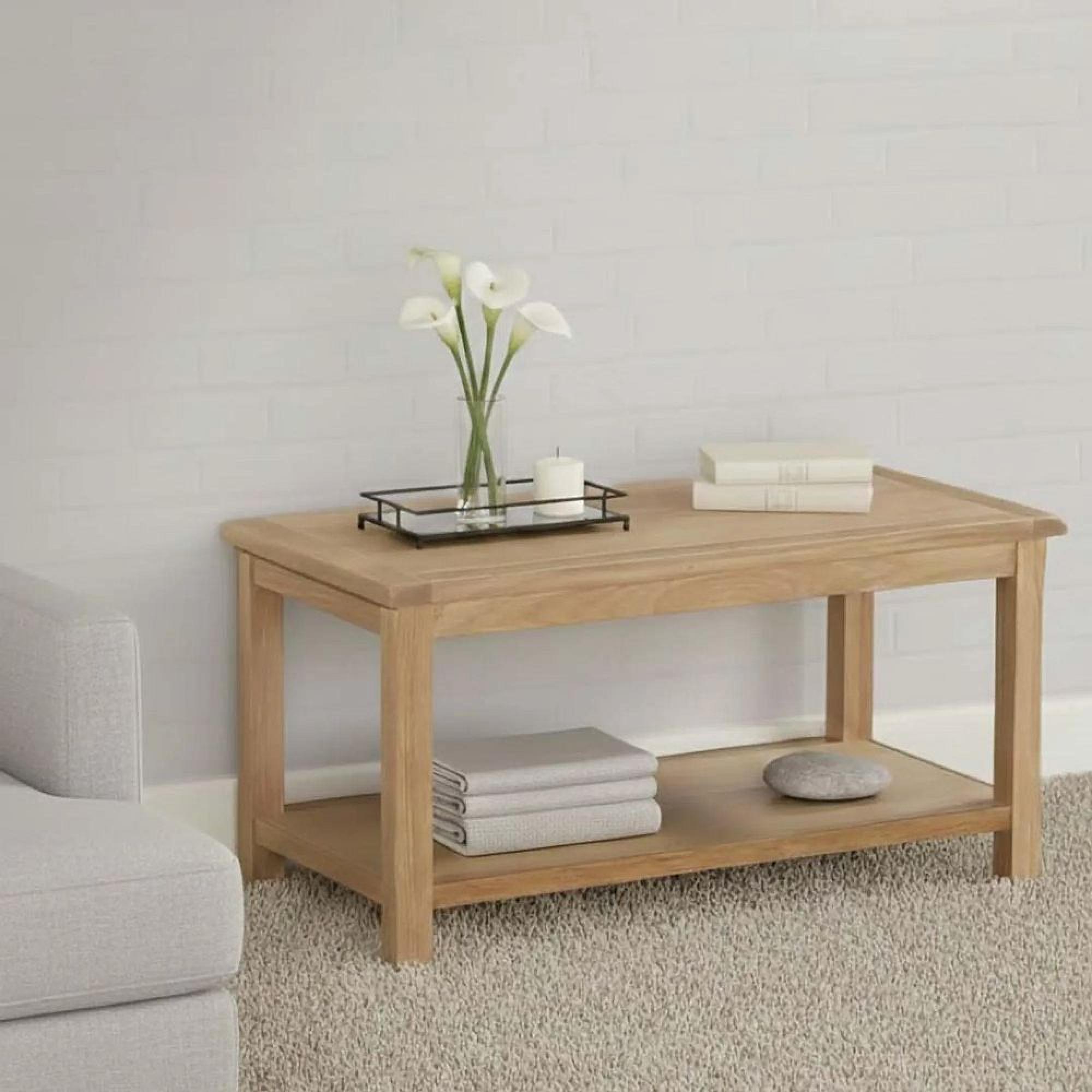 Clearance - Kilmore Oak Coffee Table - with Shelf - FSS17530