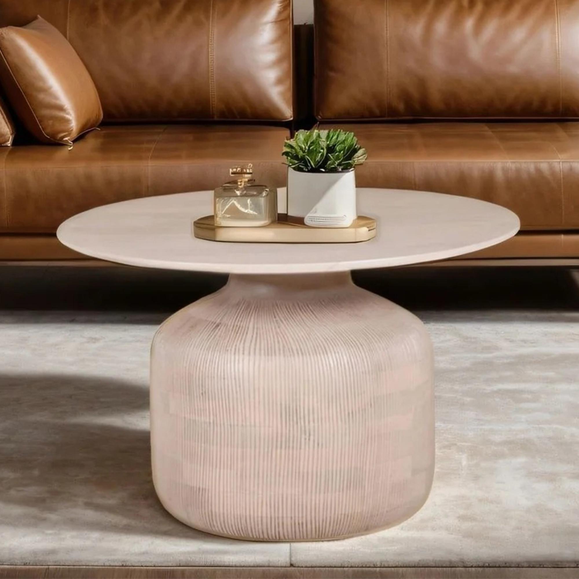 Valencia Coffee Table - Round - Mango Wood