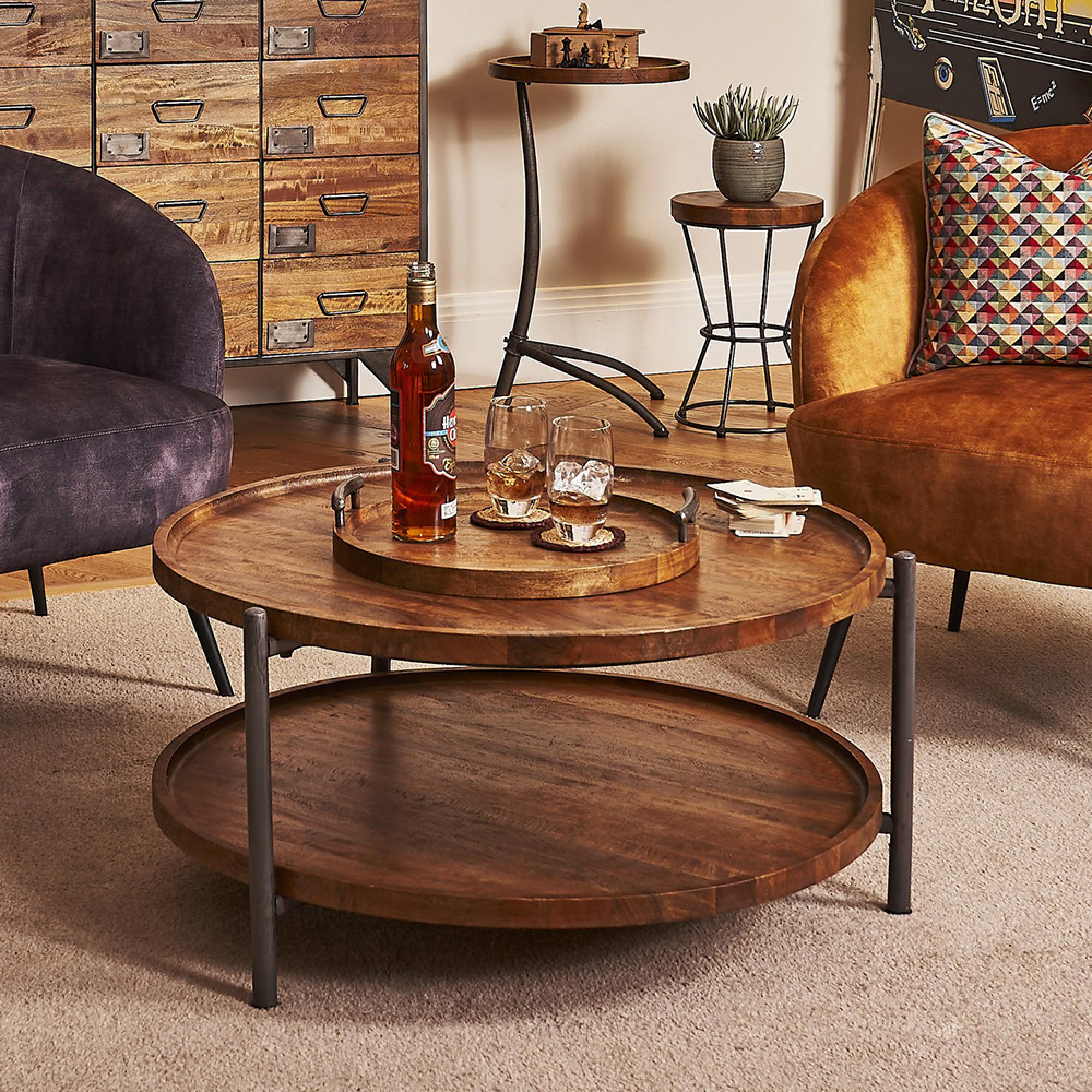 Evansville Mango Wood Coffee Table - Round