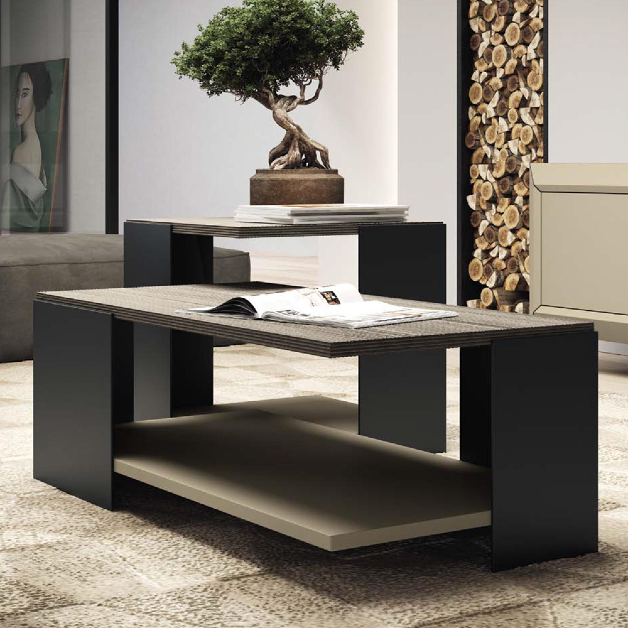 Prestige Italian Coffee Table - Urban Velvet and Rich Tobacco