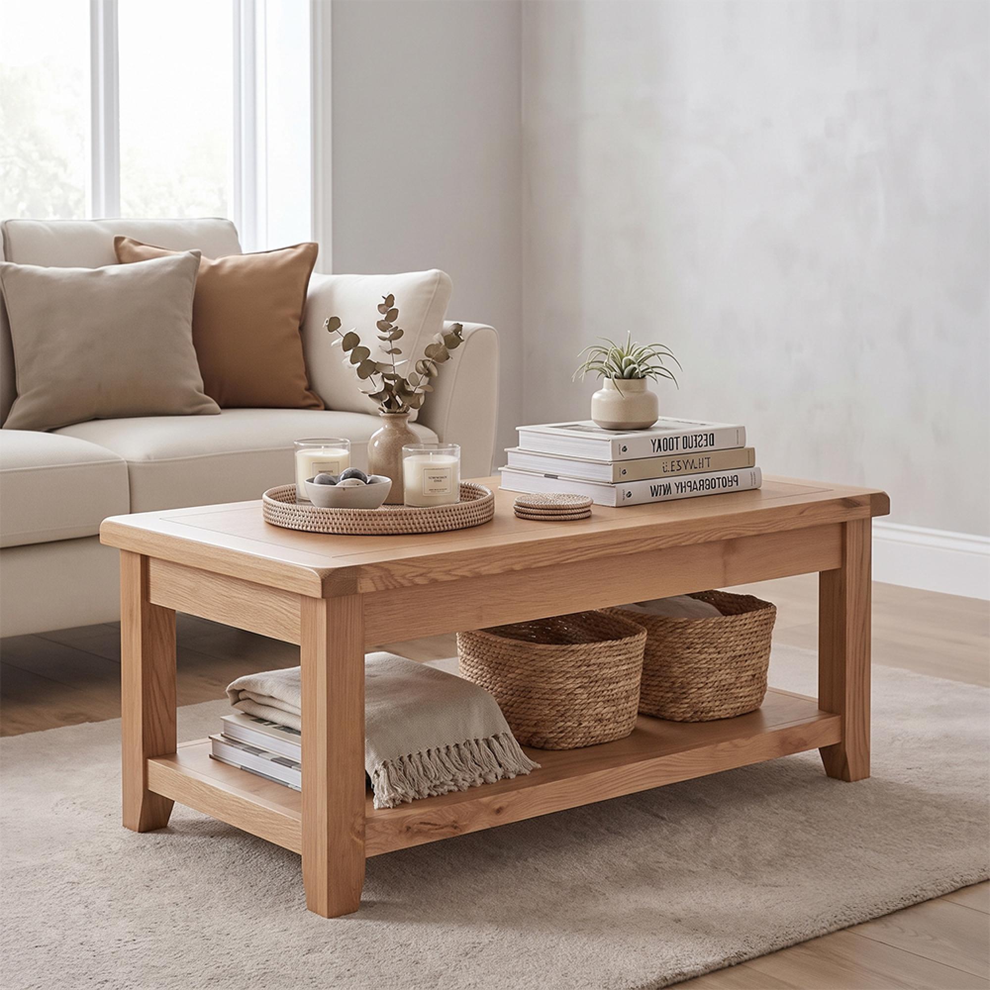 Melbourne Country Oak Coffee Table - Rustic