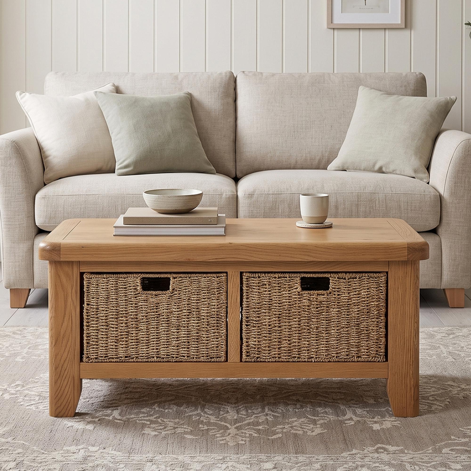 Hopewood Oak Storage Coffee Table