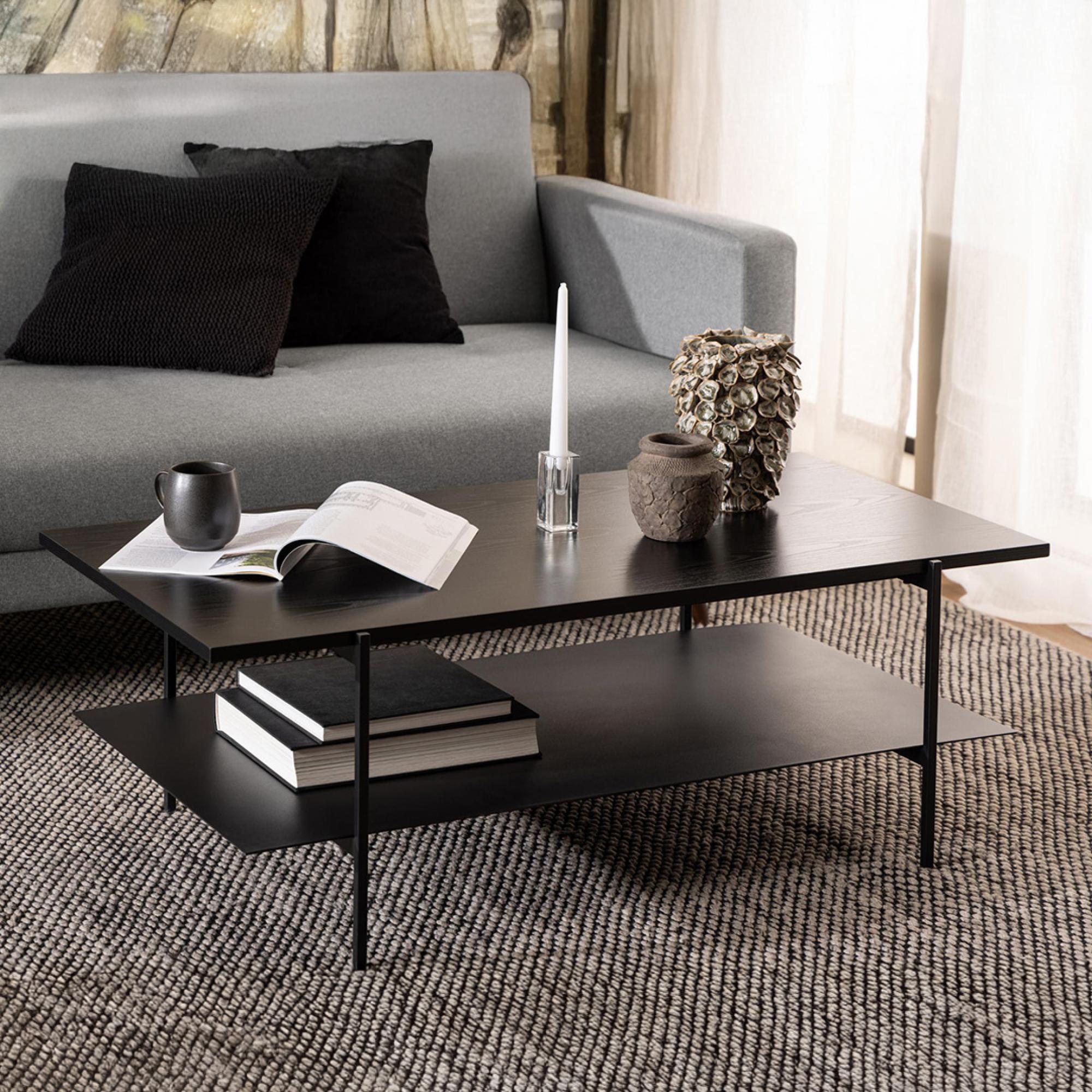 Angus Coffee Table - Black Melamine