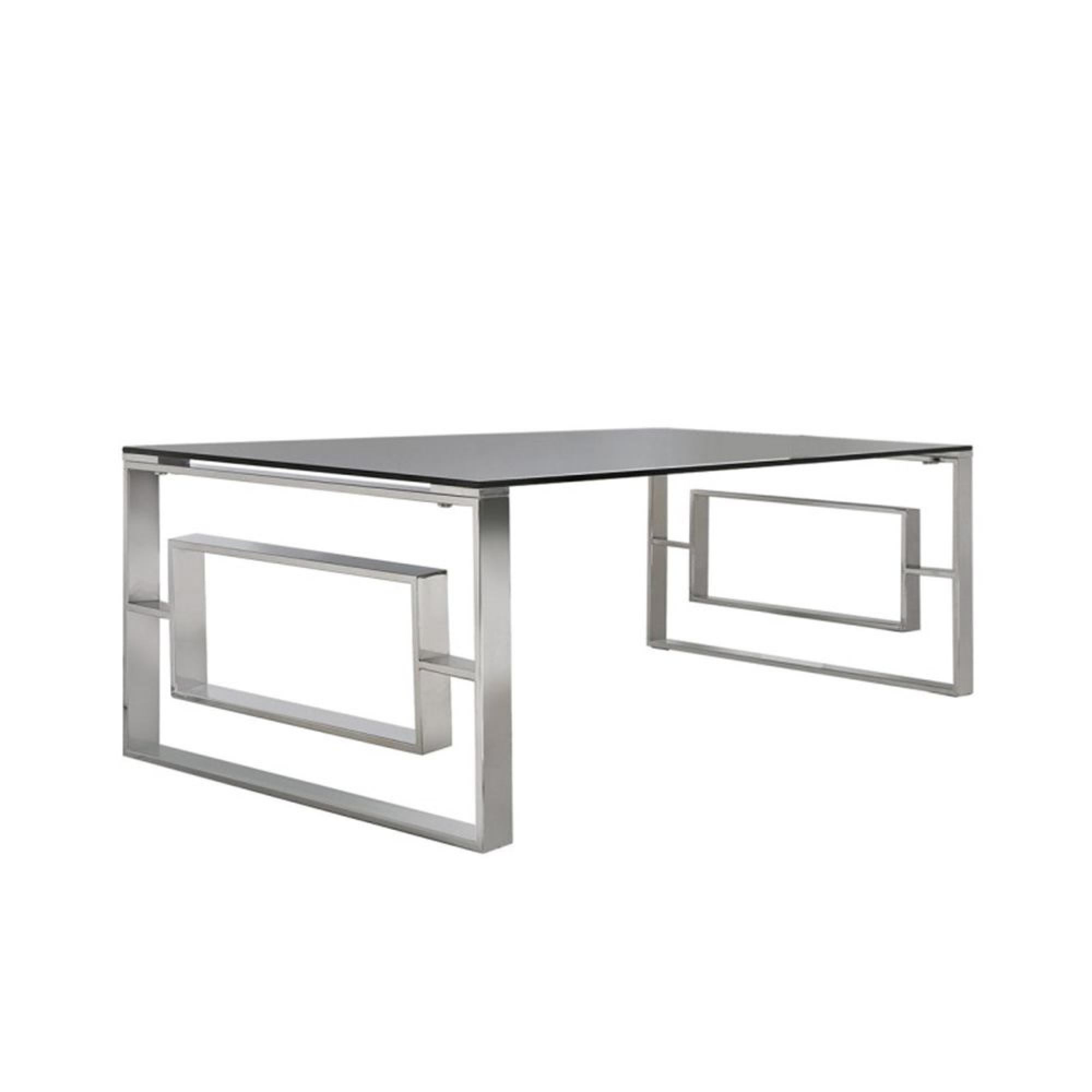 Apex Coffee Table - Clear Glass and Chrome