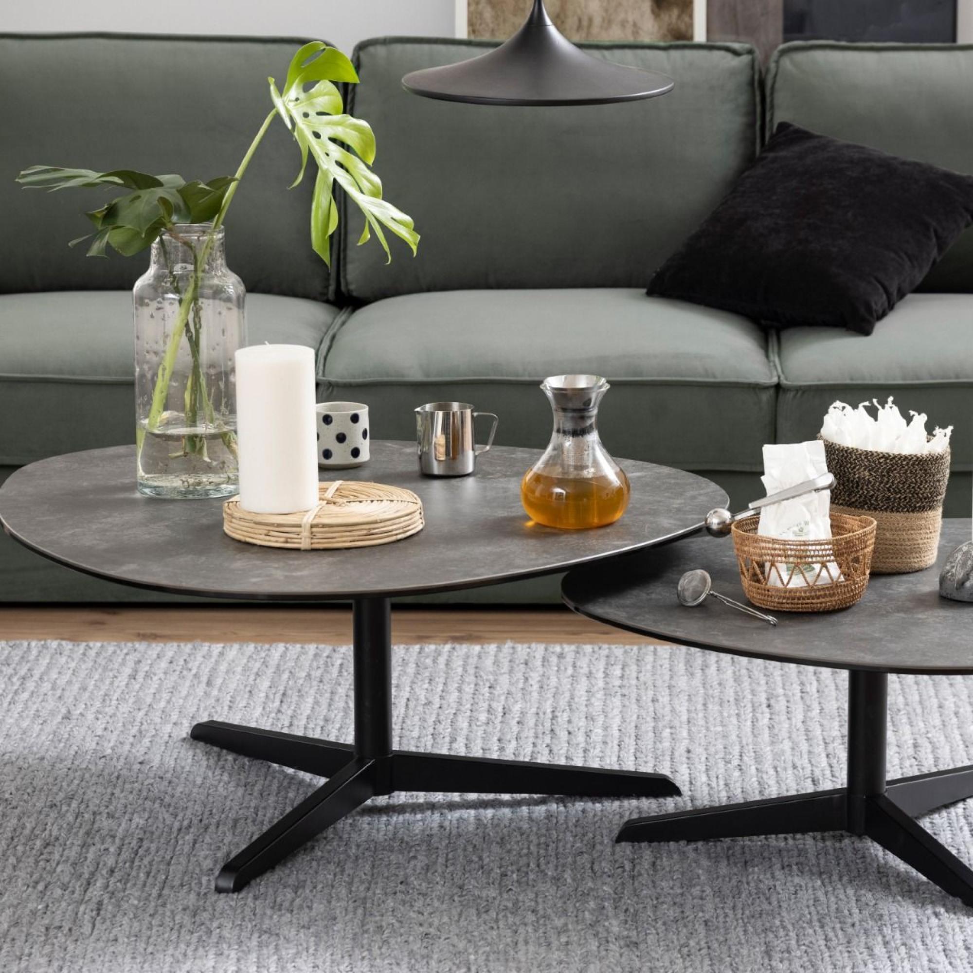 Barnsley Coffee Table - Black Ceramic