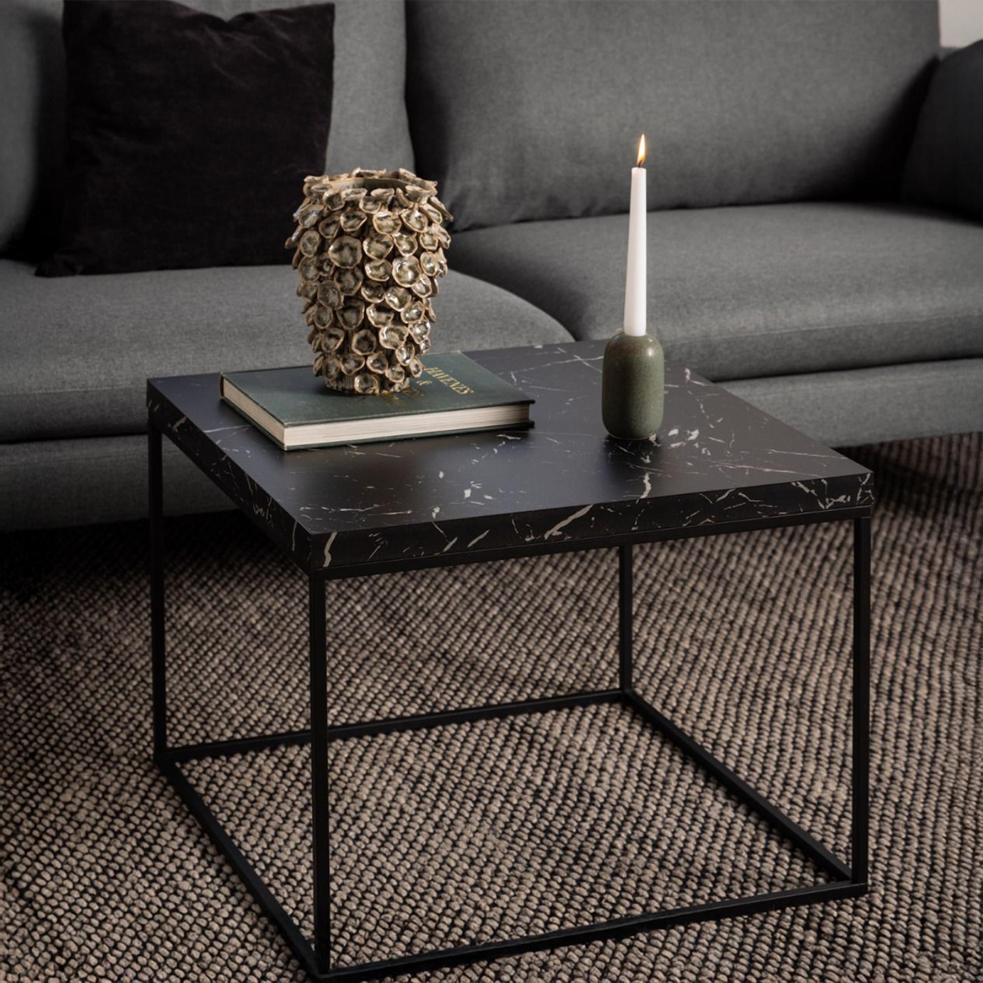 Barossa Coffee Table - Square - Black Marble